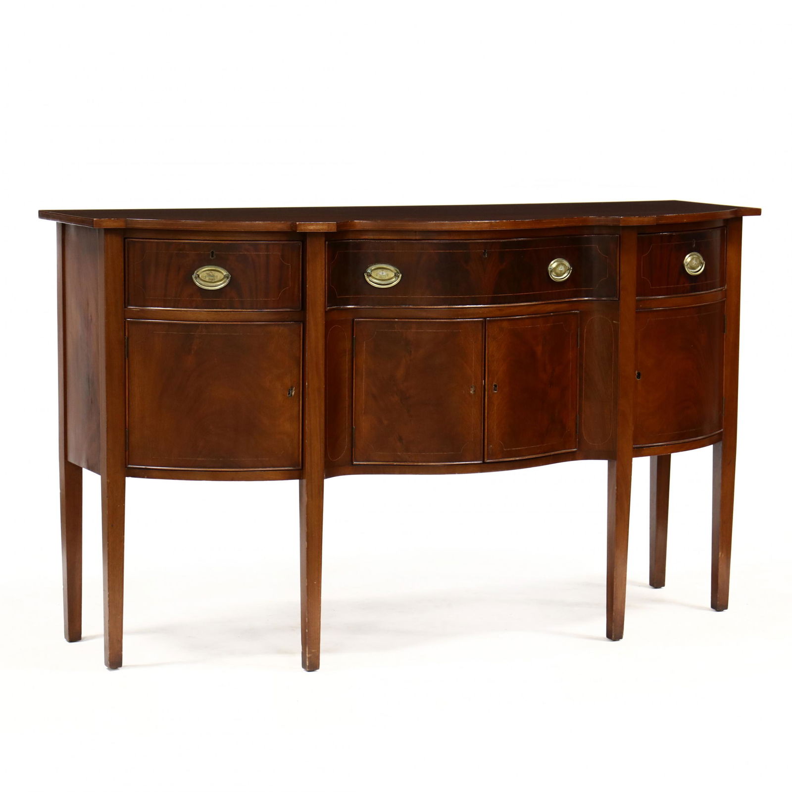 Hepplewhite Style Inlaid Mahogany Sideboard (1 of 8)