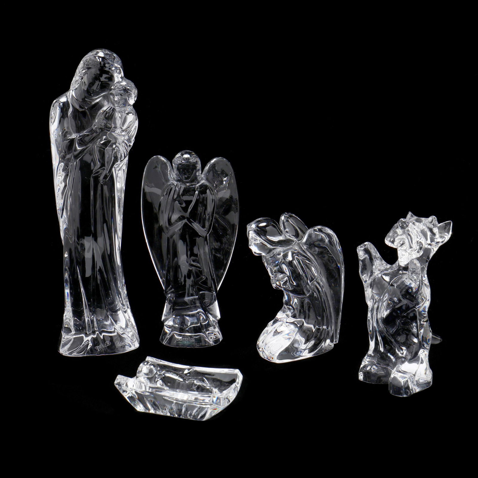 Baccarat Crystal Nativity Set and Scottish Terrier (1 of 7)