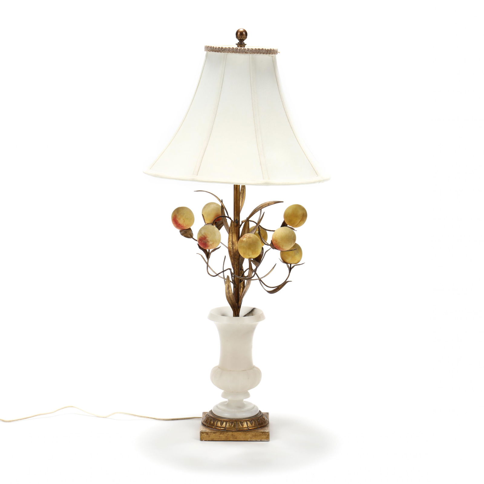 A Vintage Alabaster "Peach Tree" Table Lamp (1 of 3)