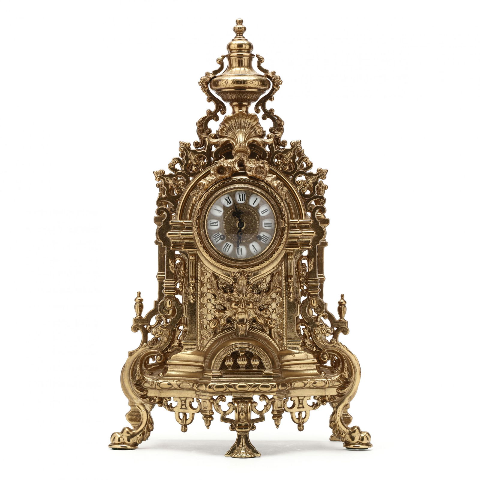 Franze Hermle, Imperial Gilt Brass Mantel Clock (1 of 7)
