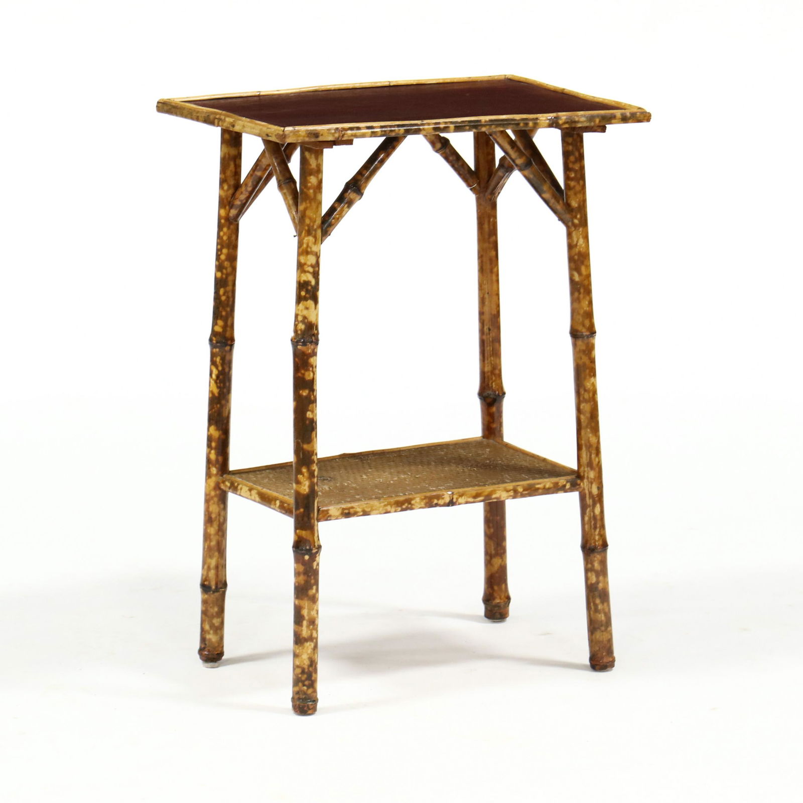 Antique English Burnt Bamboo Side Table (1 of 2)