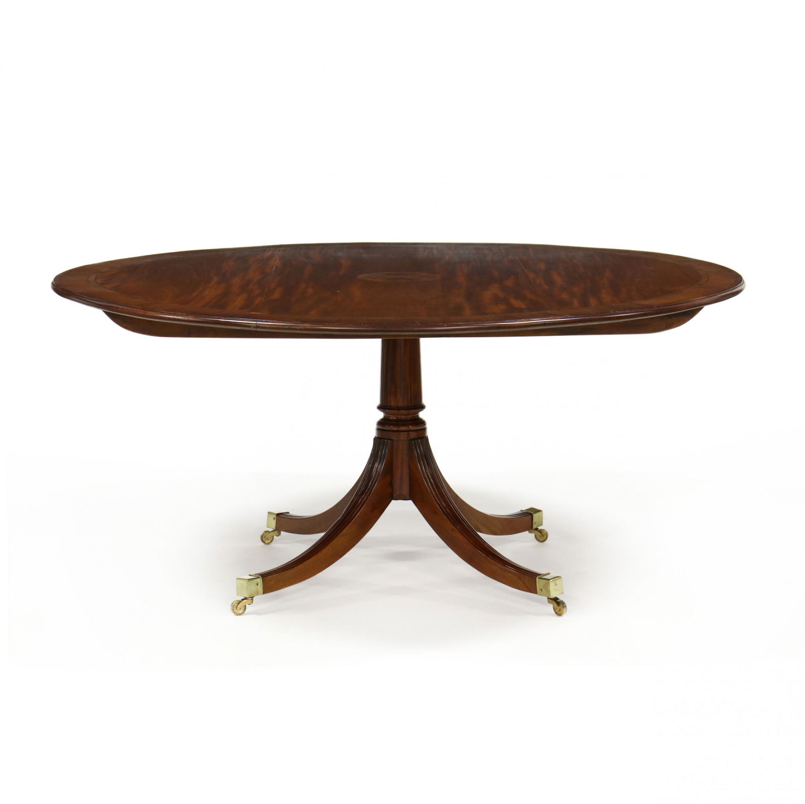 Georgian Style Inlaid Mahogany Pedestal Table (1 of 5)