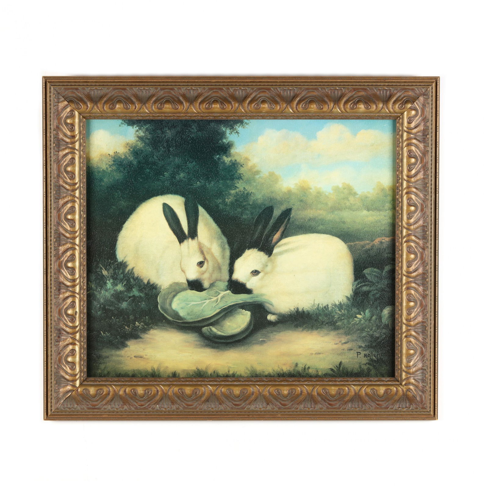 Framed Print on Canvas of Rabbits (1 of 3)
