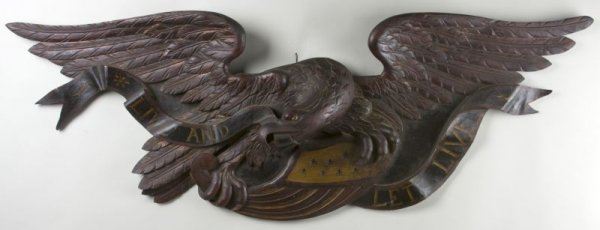 Large Carved American Eagle, New England