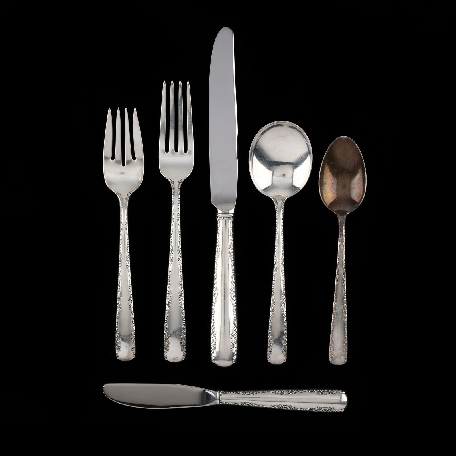 Gorham  Camellia  Sterling Silver Flatware Service (1 of 4)