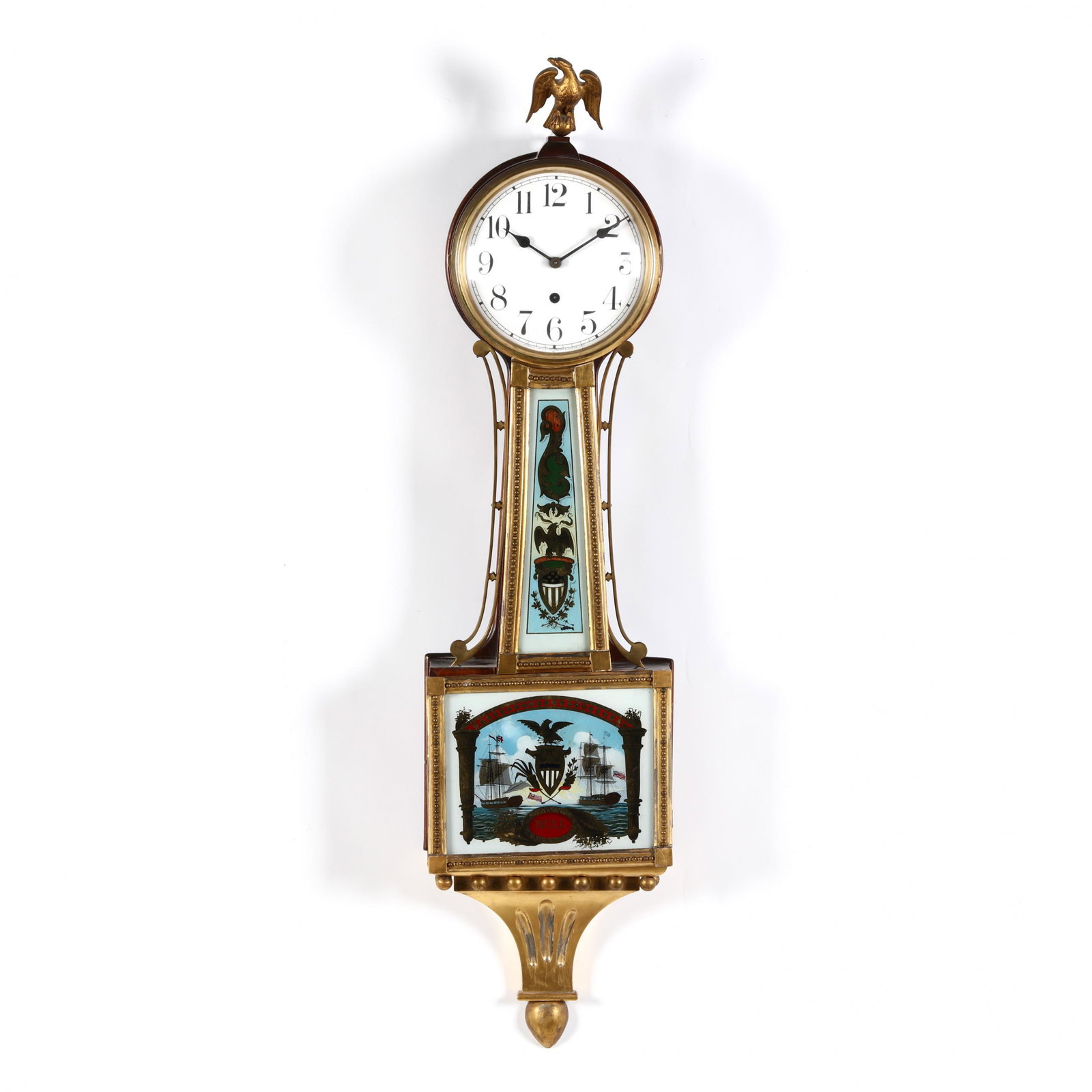 Waterbury Clock Company Federal Style Eglomise Banjo (1 of 7)