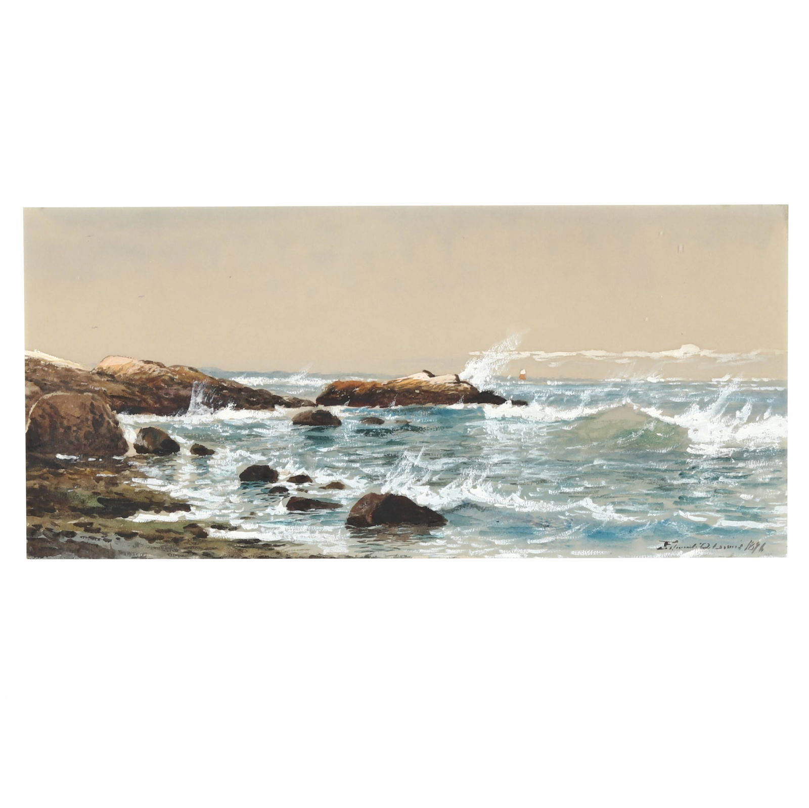 Edmund Darch Lewis (American, 1835-1910), Crashing Surf (1 of 10)