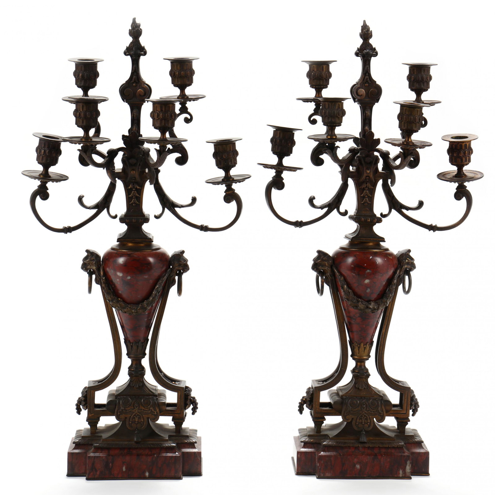 Pair of Continental Neoclassical Style Bronze and (1 of 7)