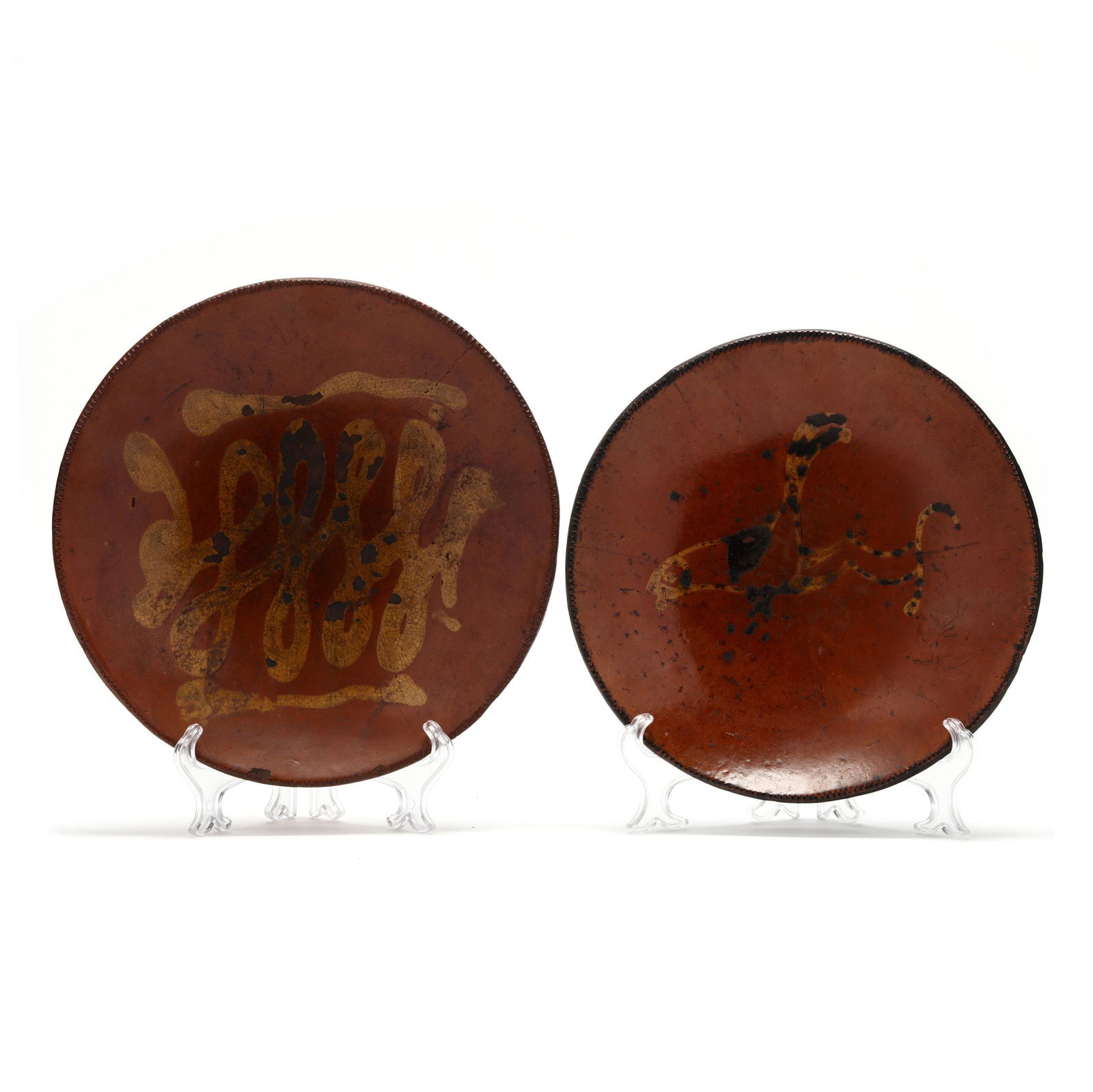 Two Pennsylvania Redware dishes (1 of 5)