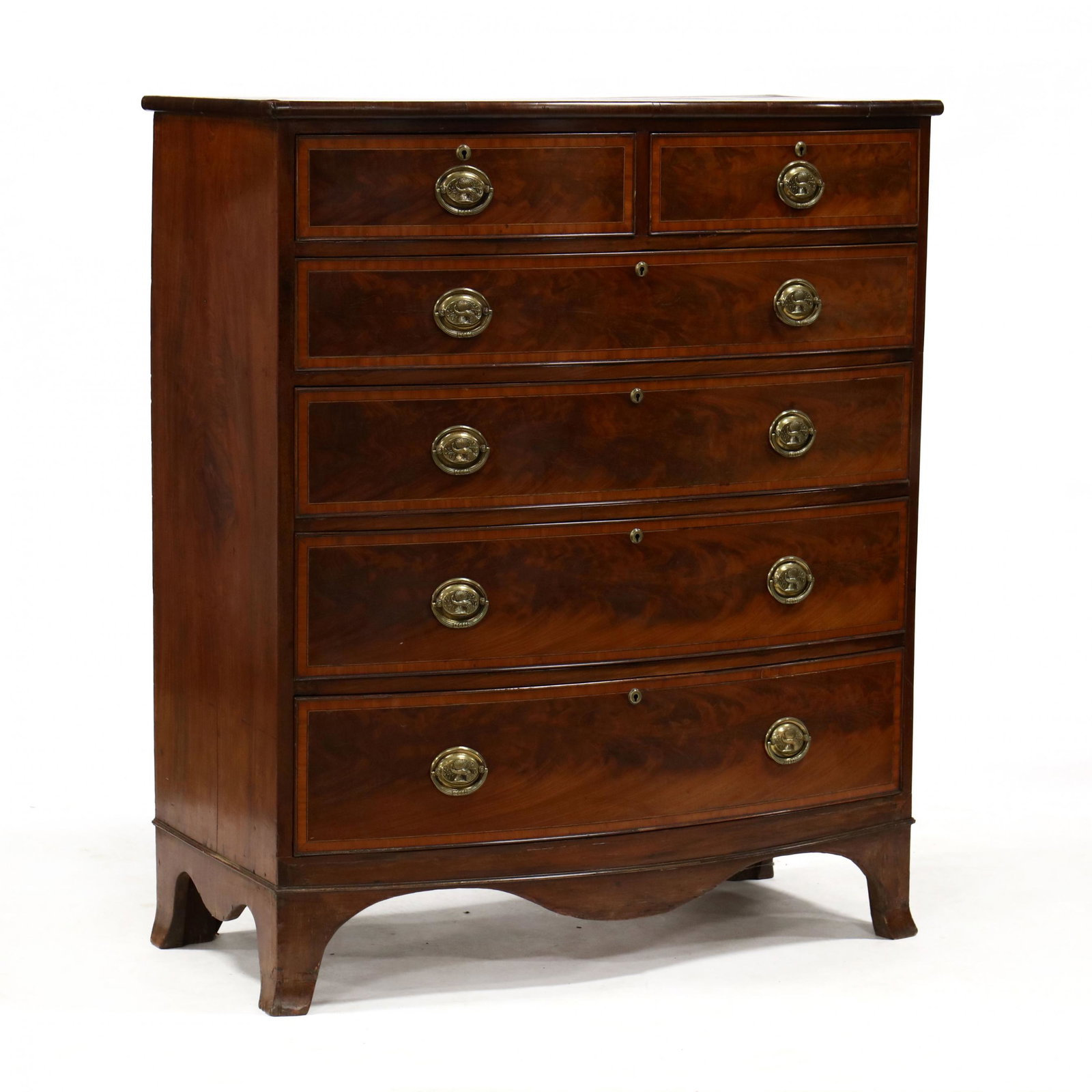 Scottish George III Inlaid Mahogany Semi-Tall Chest of (1 of 7)