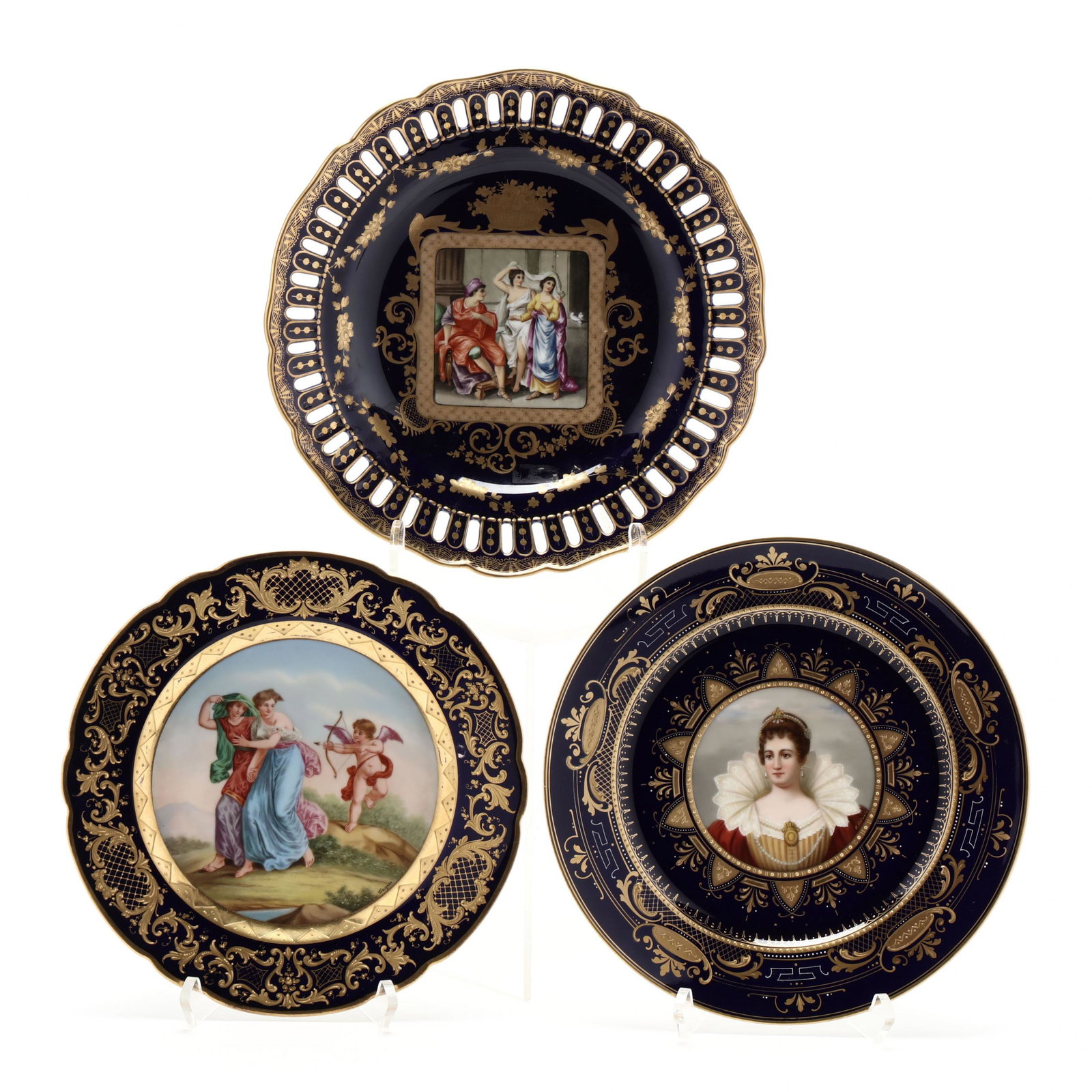 Three Vienna Porcelain Display Plates (1 of 7)