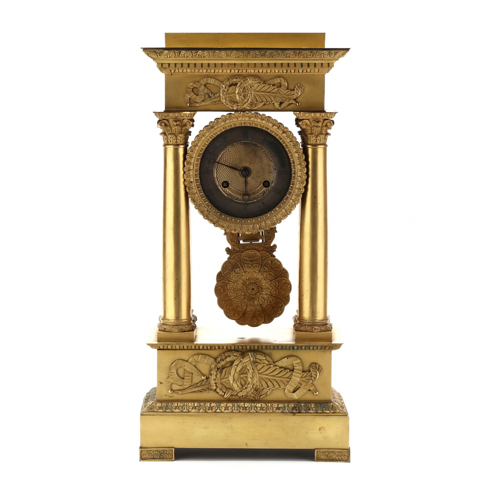 French Empire Gilt Bronze Mantel Clock (1 of 9)
