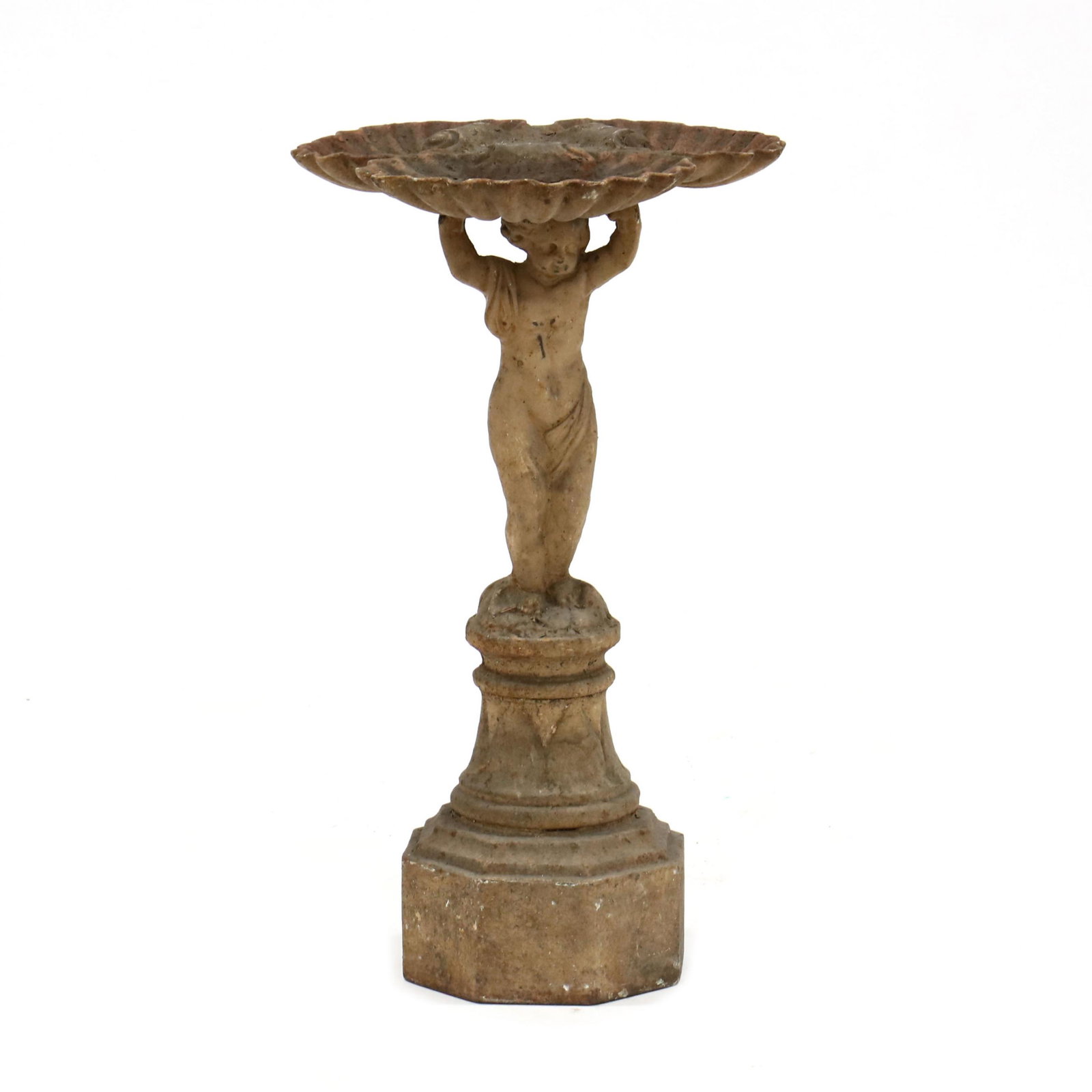 Vintage Figural Iron Bird Bath (1 of 4)