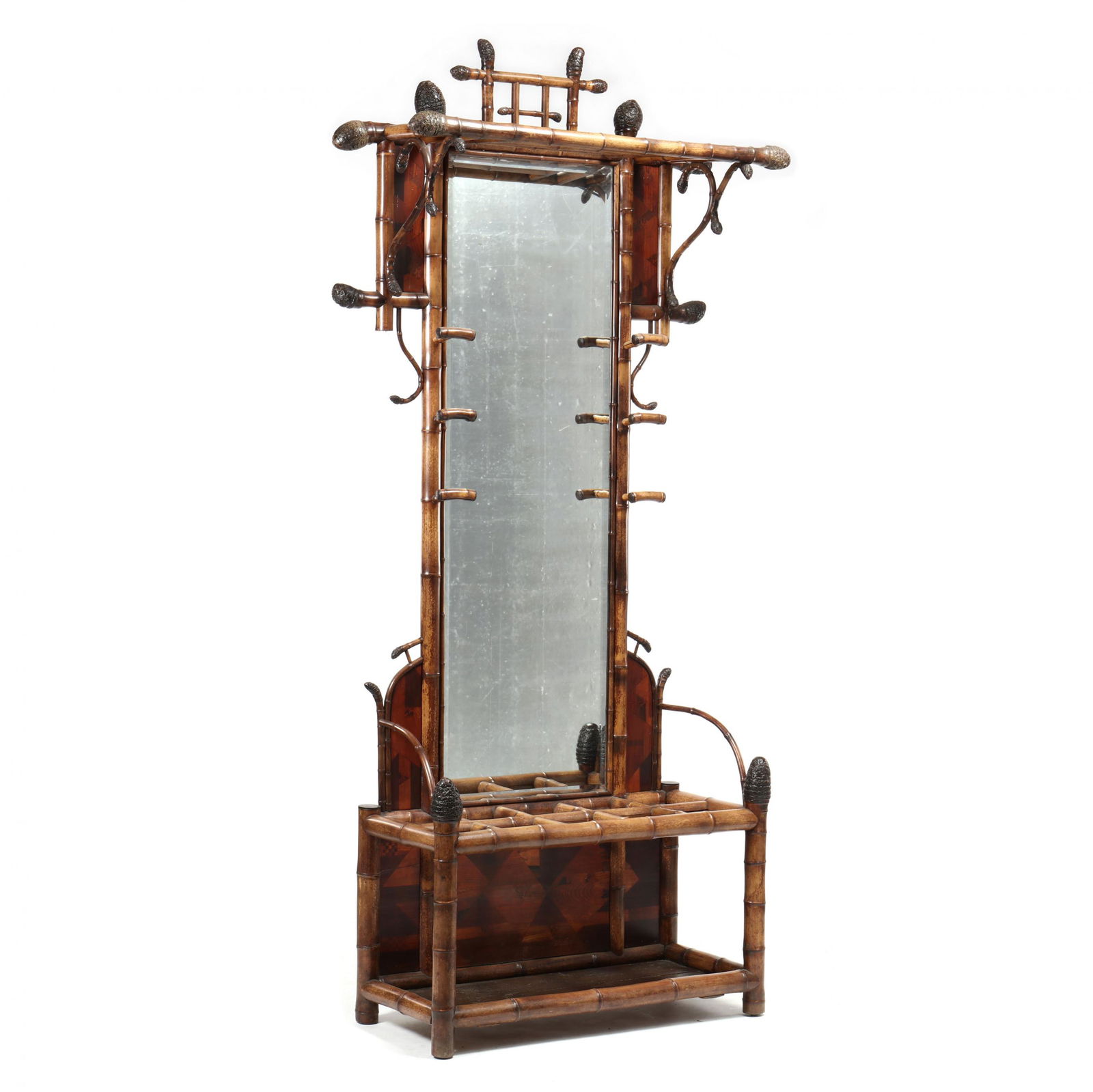 An Impressive English Burnt Bamboo Large Hall Tree (1 of 6)