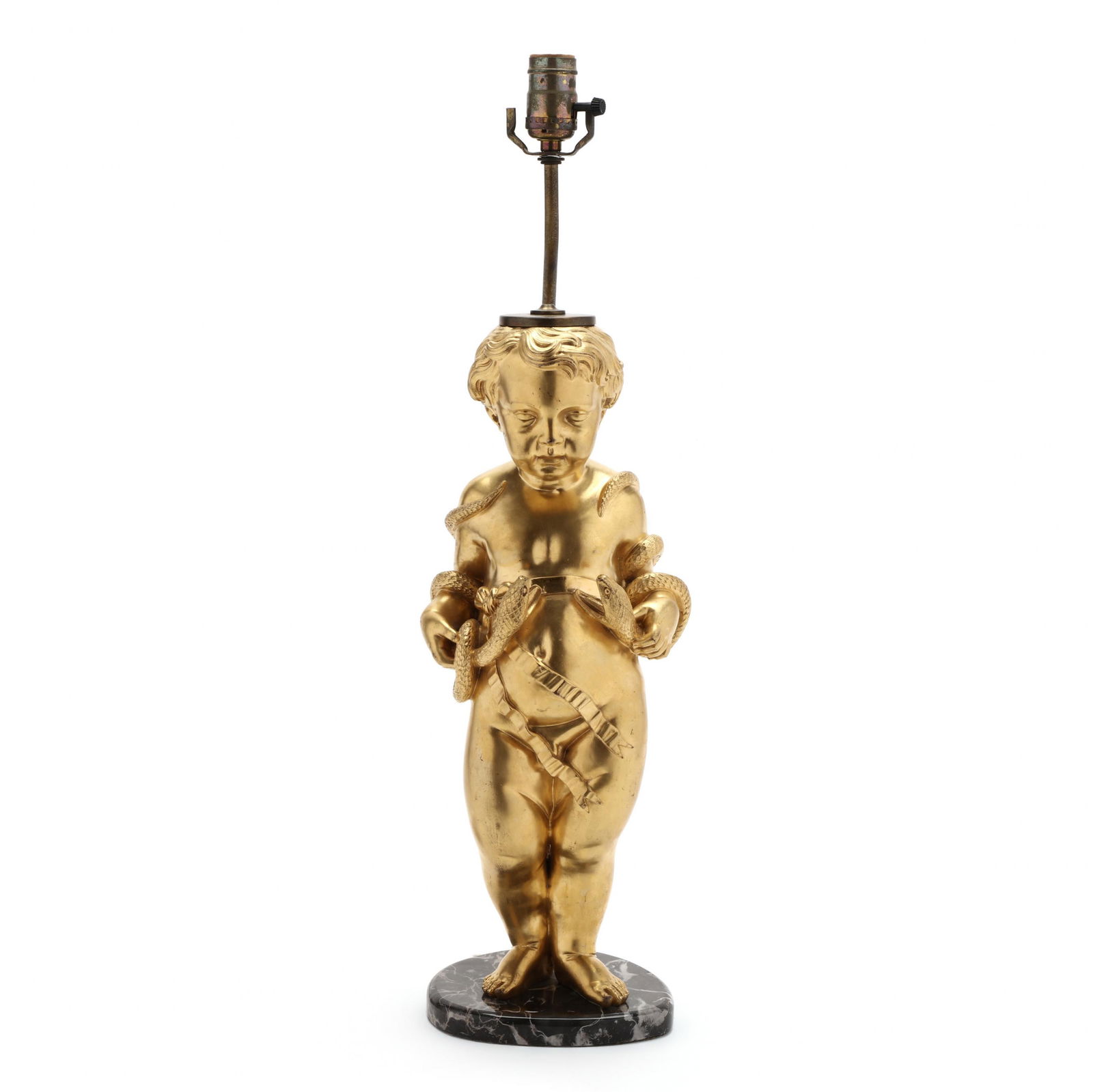 Antique Continental Gilt Bronze of Infant Hercules (1 of 10)