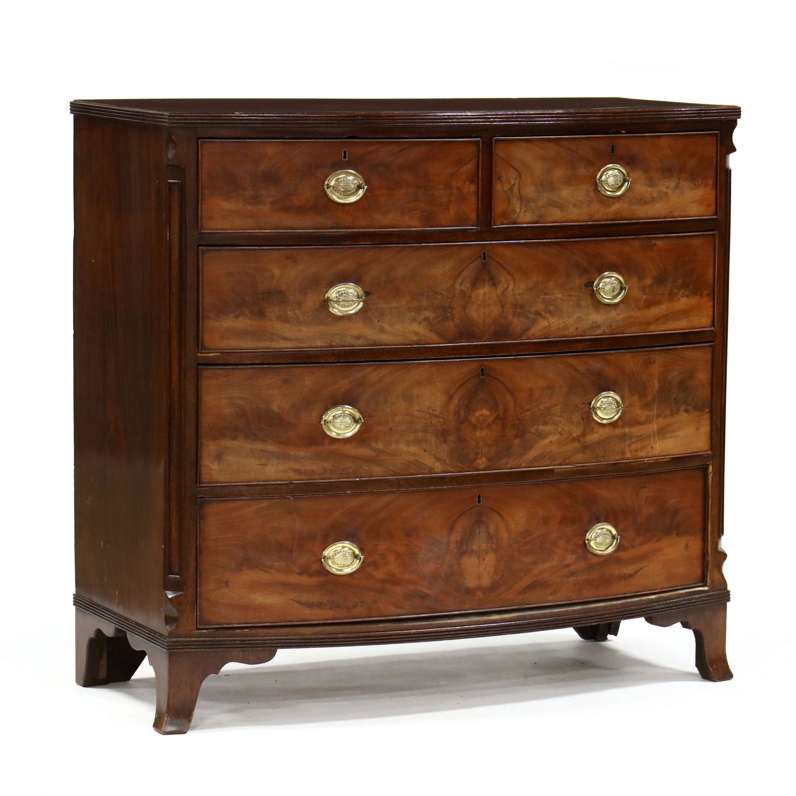 George III Mahogany Bow-Front Chest of Drawers (1 of 6)