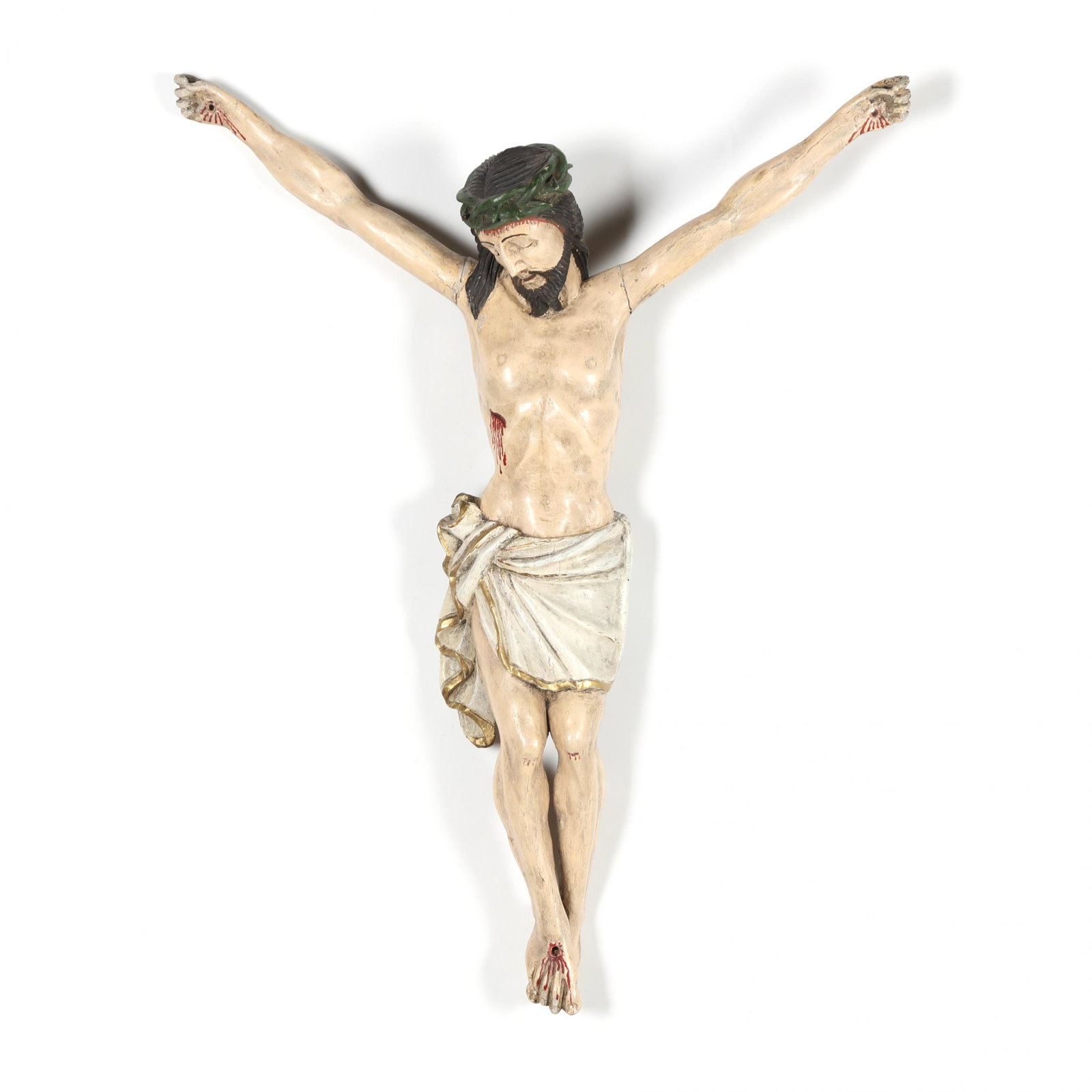 Large Spanish Colonial Style Wooden Crucifix (1 of 6)