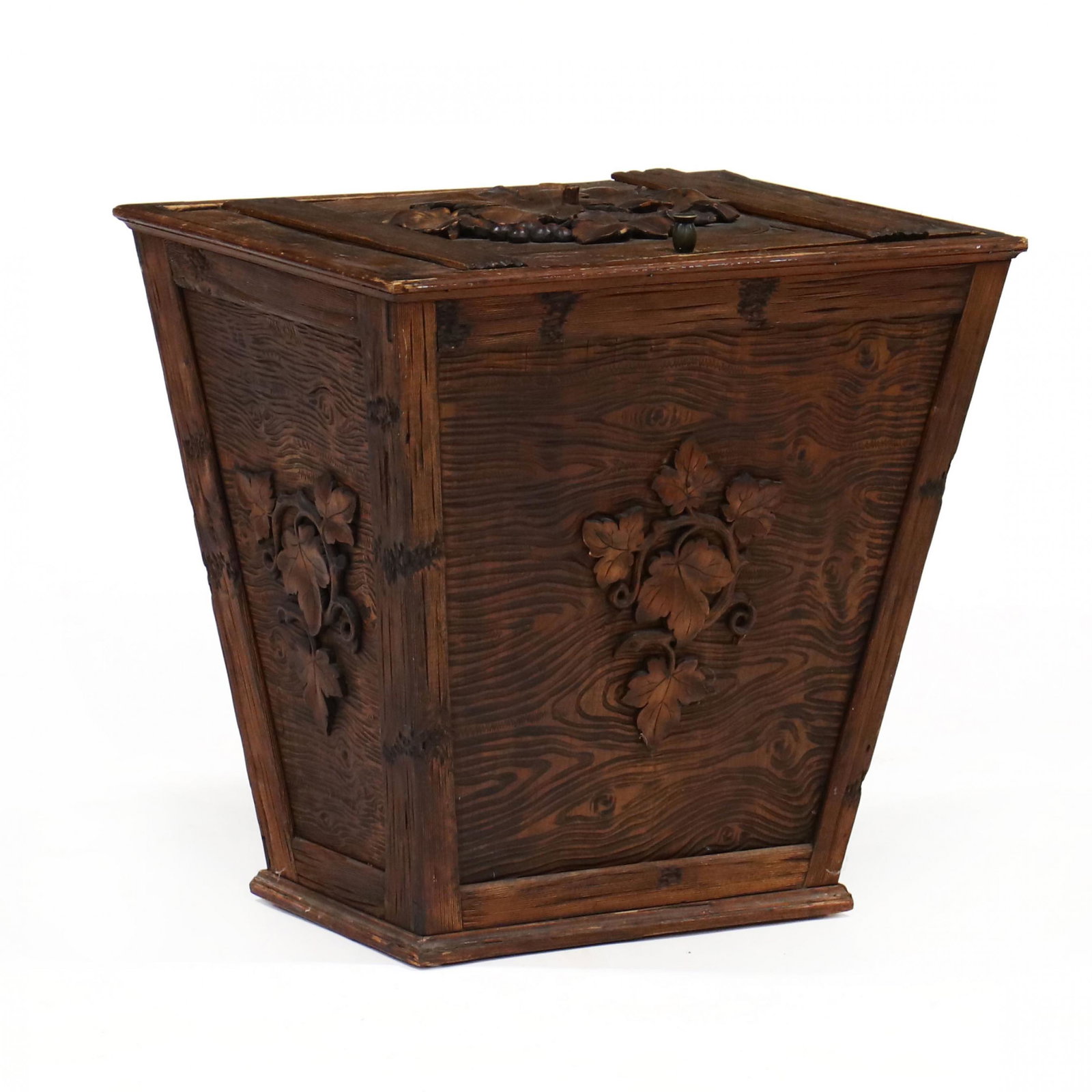 attributed to Black Forest Carved, Pine Lidded Storage (1 of 4)