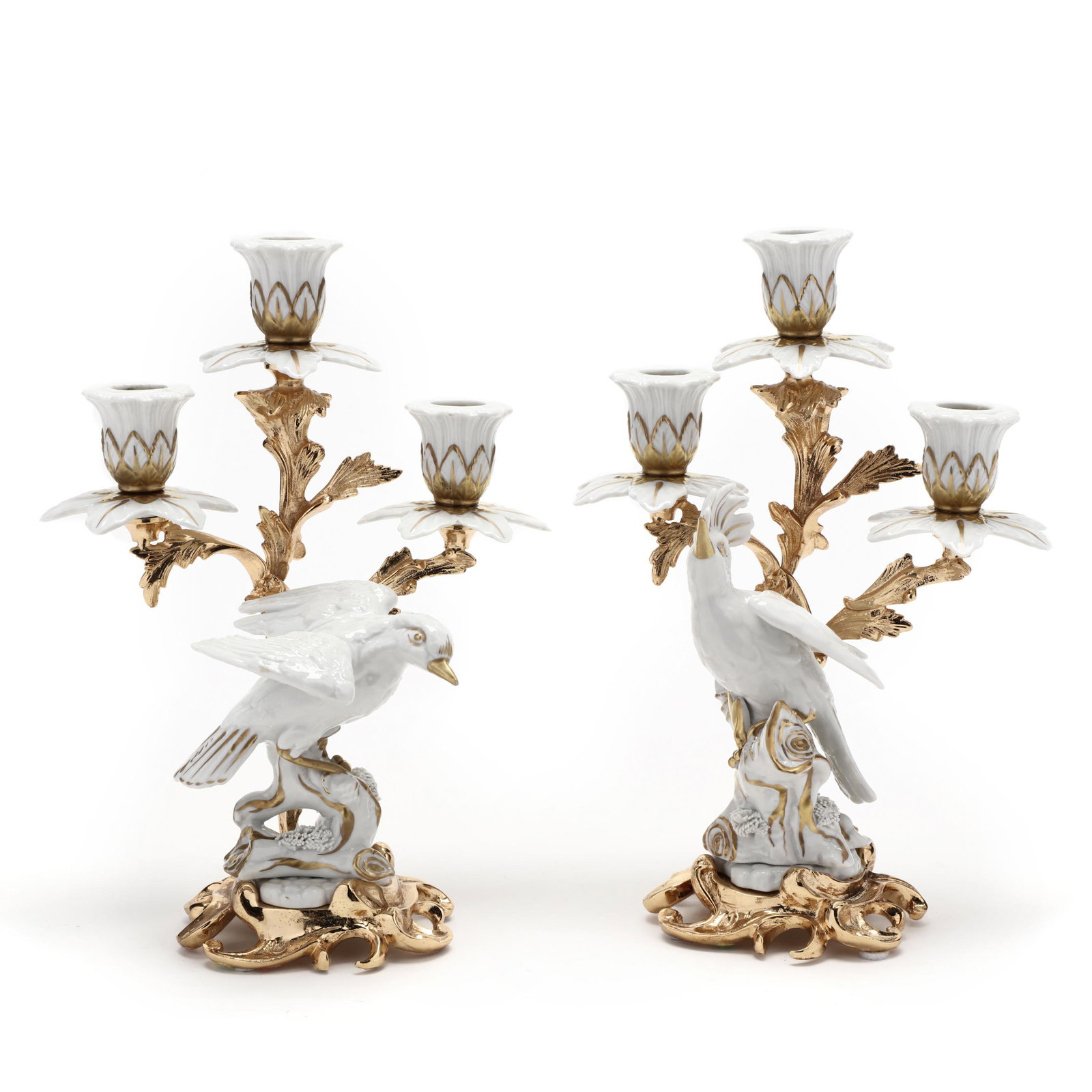 A Facing Pair of Avian Candleholders (1 of 7)