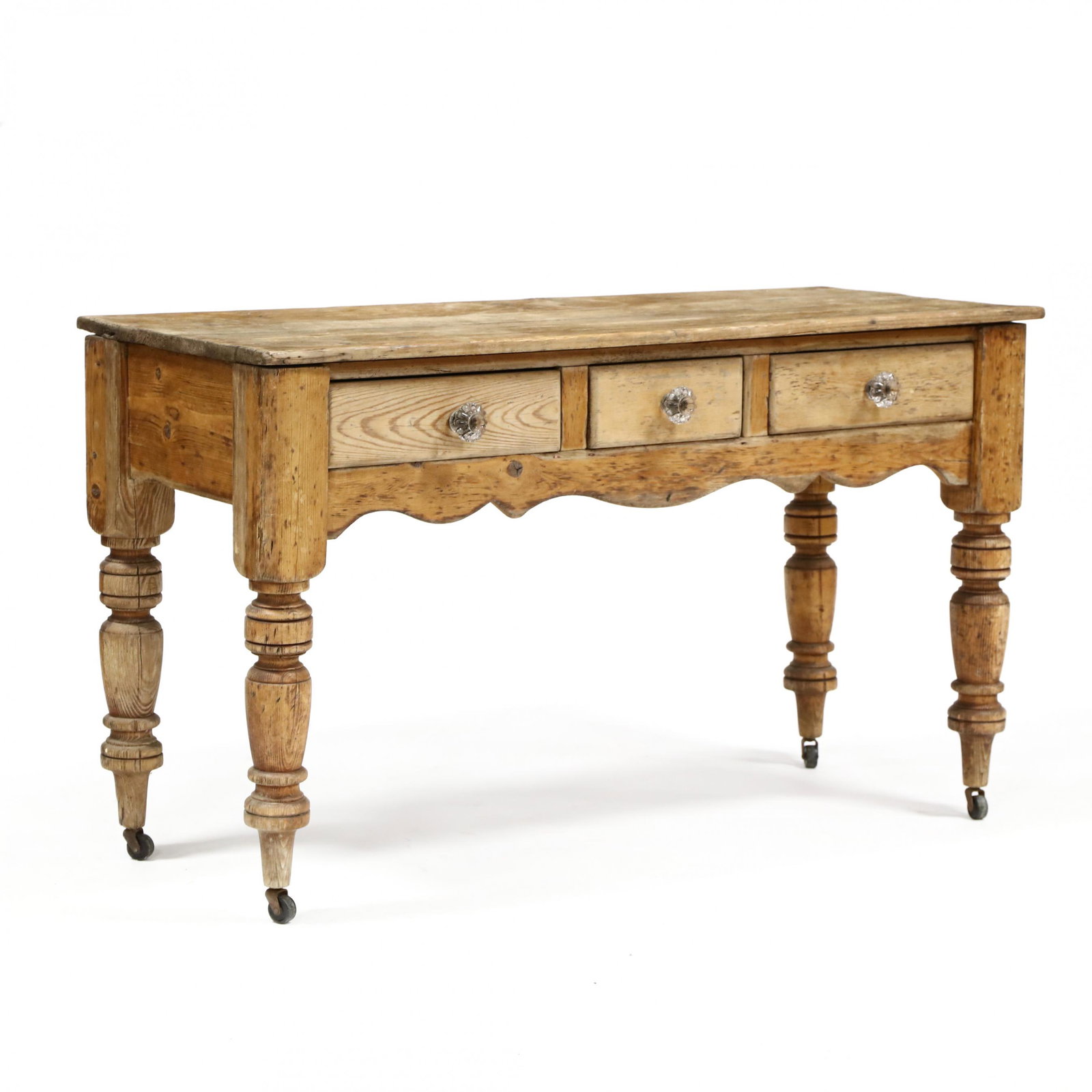 Antique Contiental Scrubbed Pine Server (1 of 4)