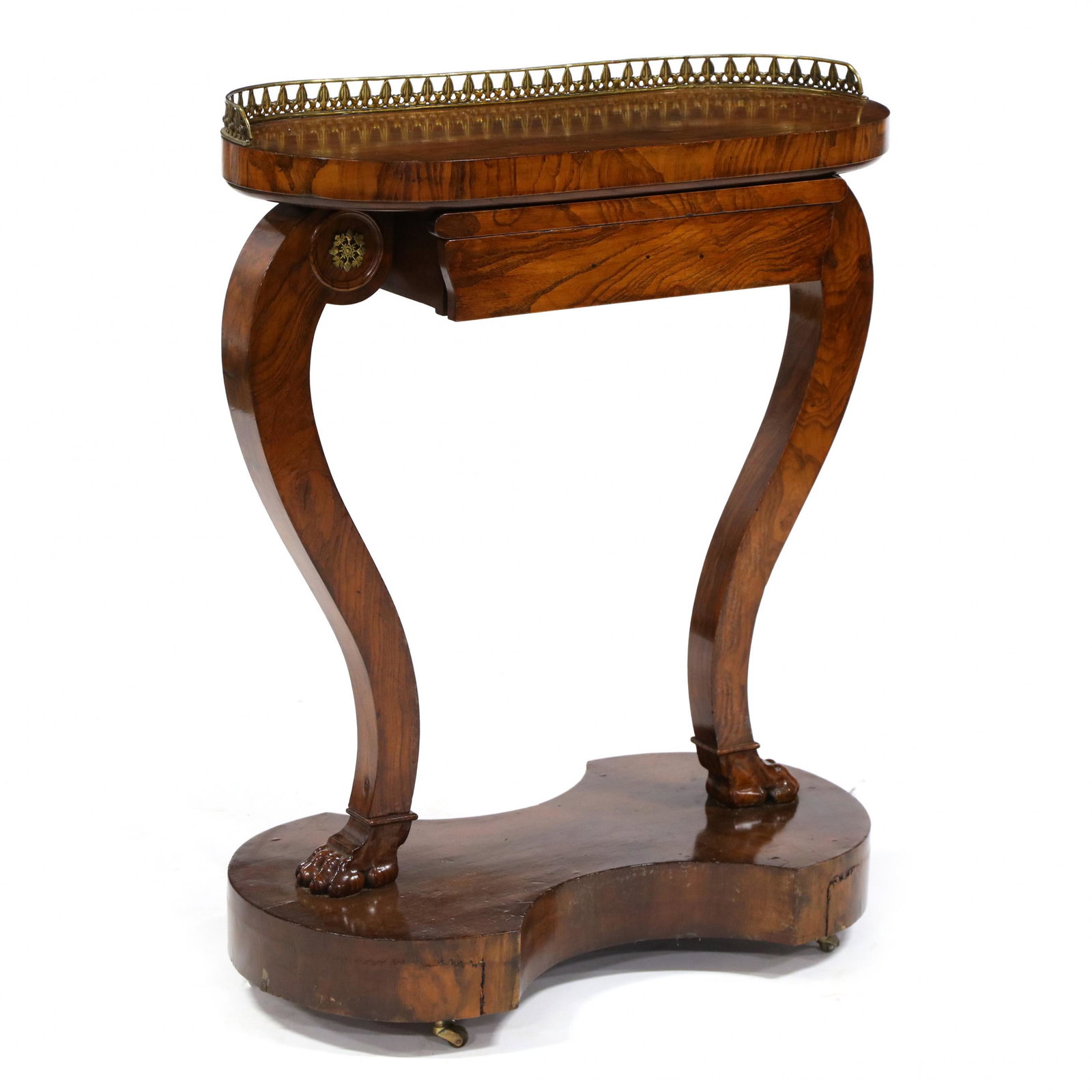 English Regency Walnut Work Table (1 of 7)