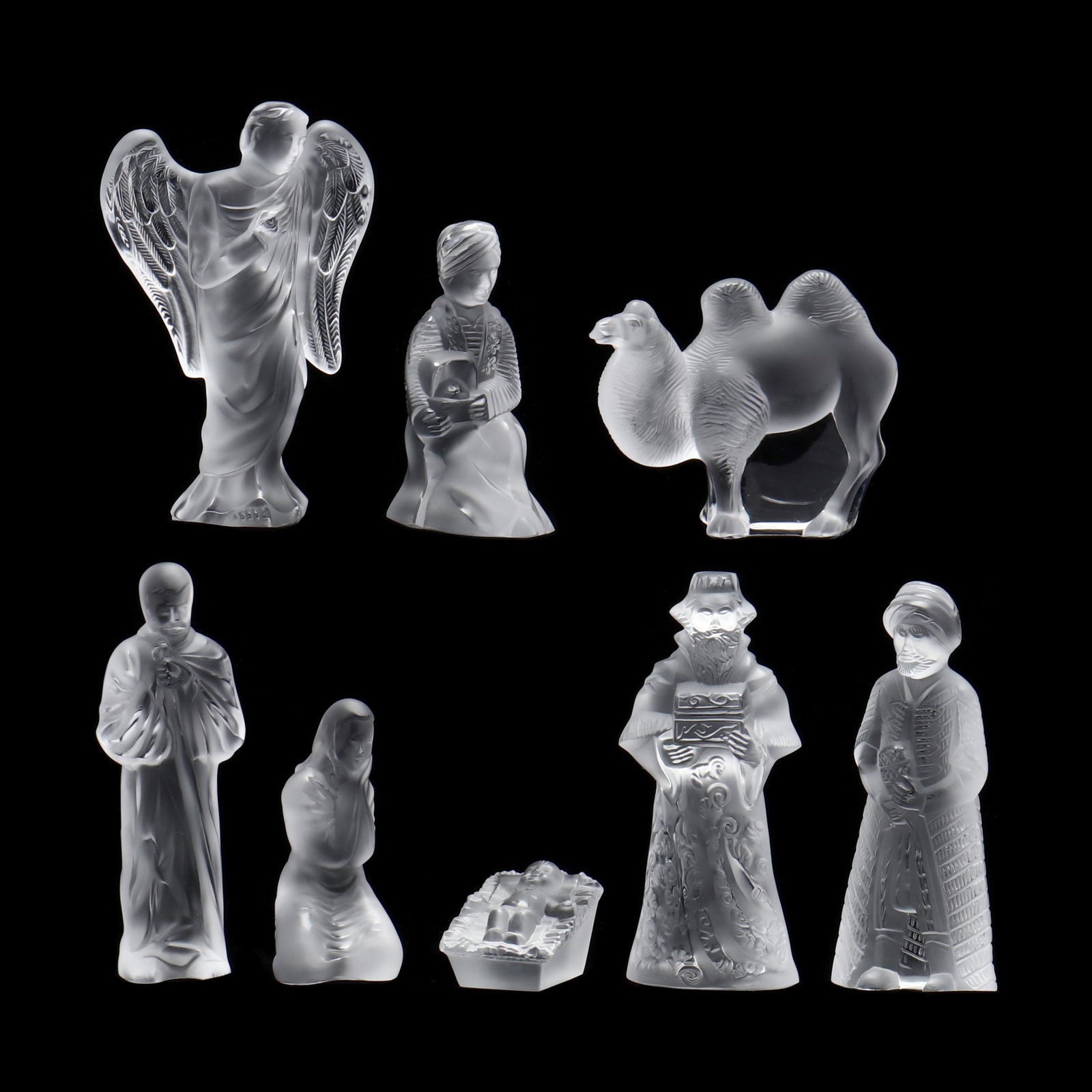 Lalique, Eight Piece Assembled Crystal Nativity (1 of 10)