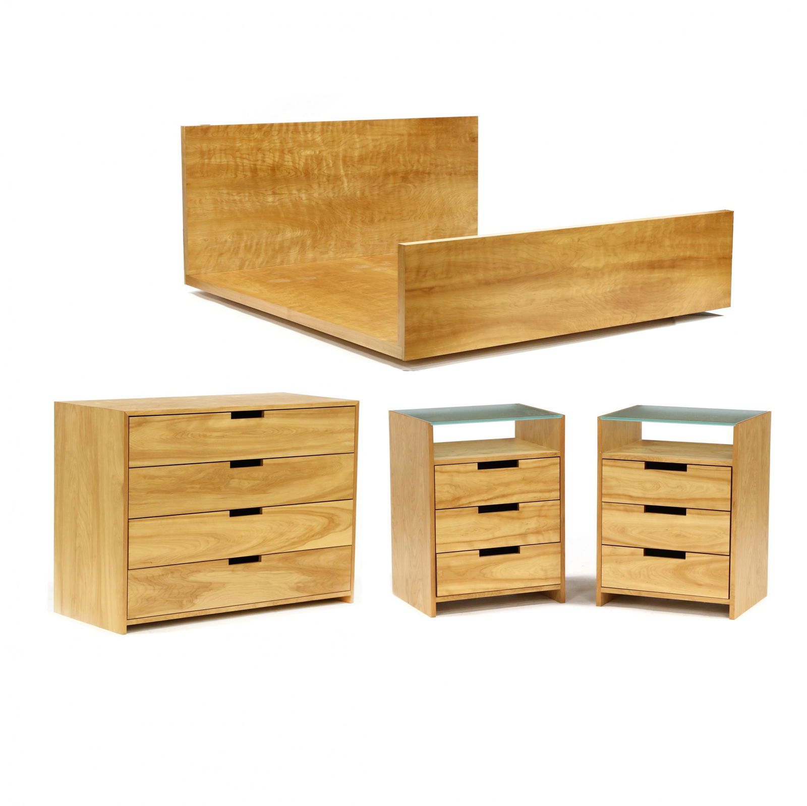 Four Piece Custom California Modern Bedroom Suite, King (1 of 10)