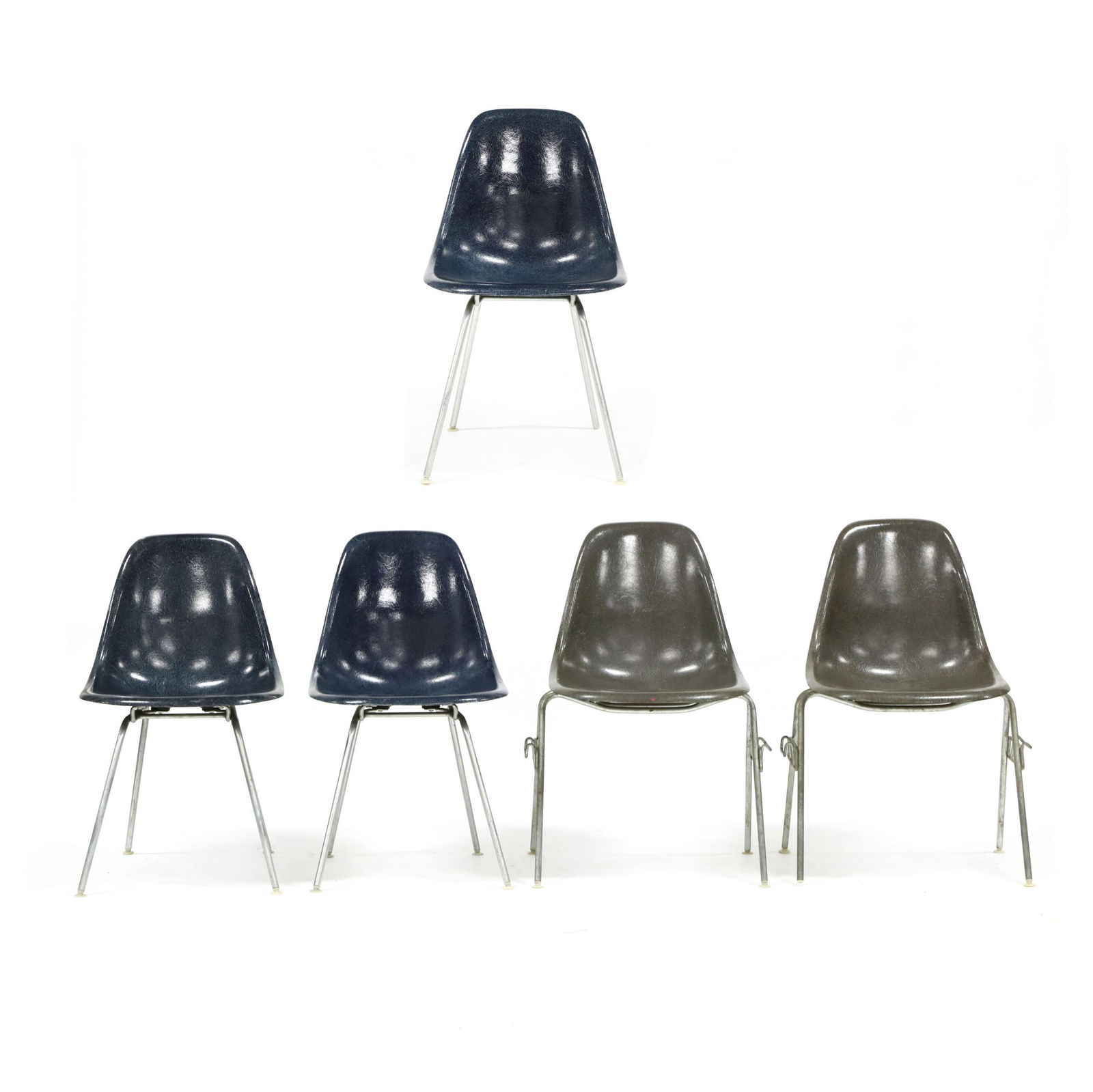 Charles and Ray Eames, Five Vintage Shell Side Chairs (1 of 10)