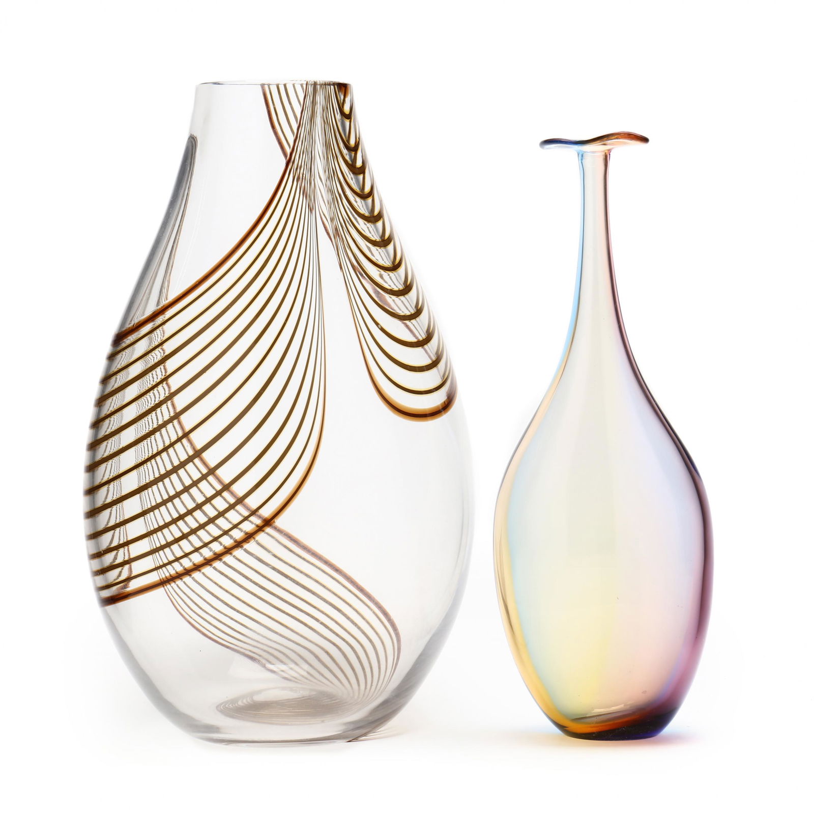 Two Modern Art Glass Vases, Signed (1 of 10)
