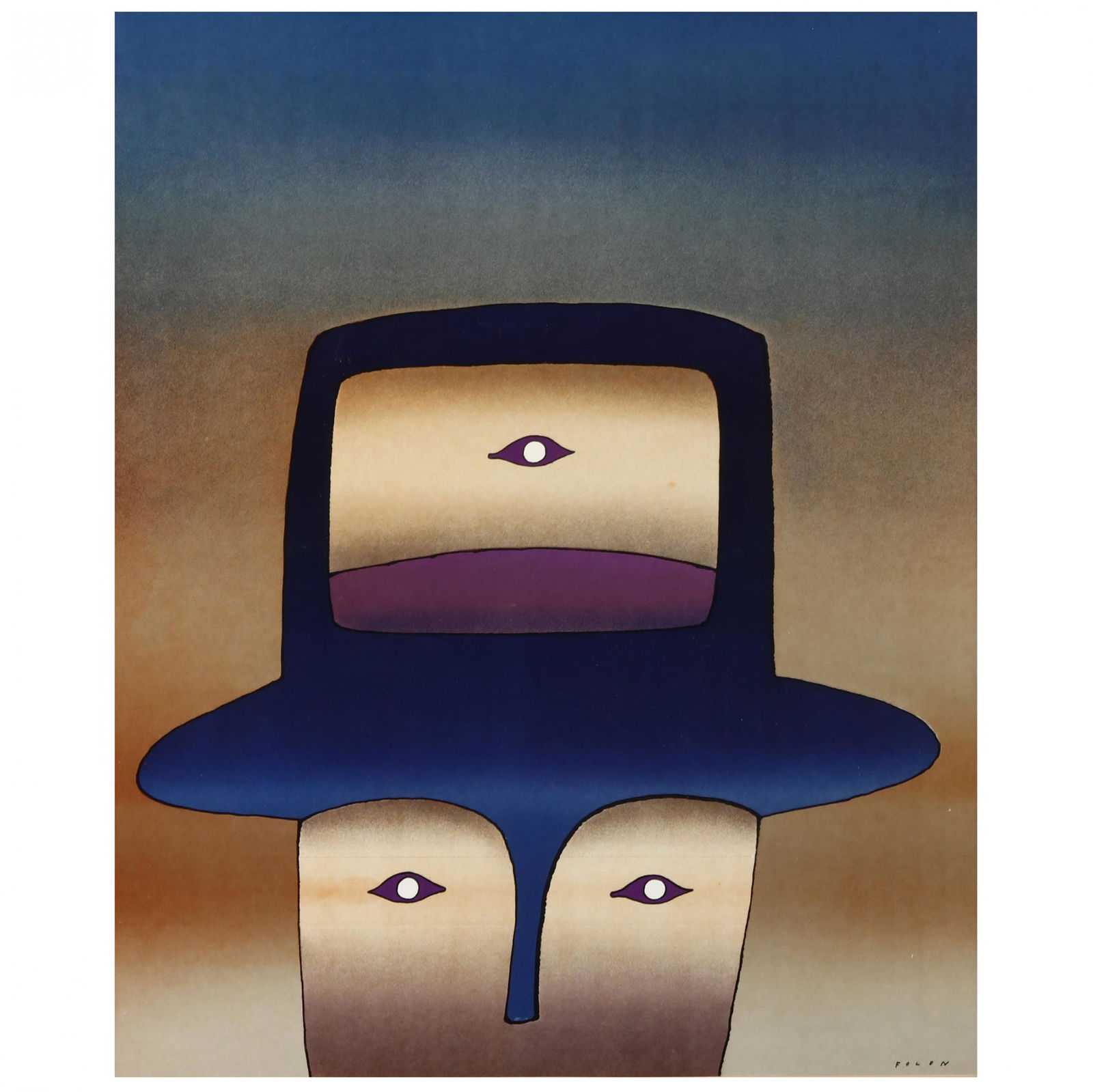 Jean-Michel Folon (Belgian, 1934-2005), Poster for (1 of 4)