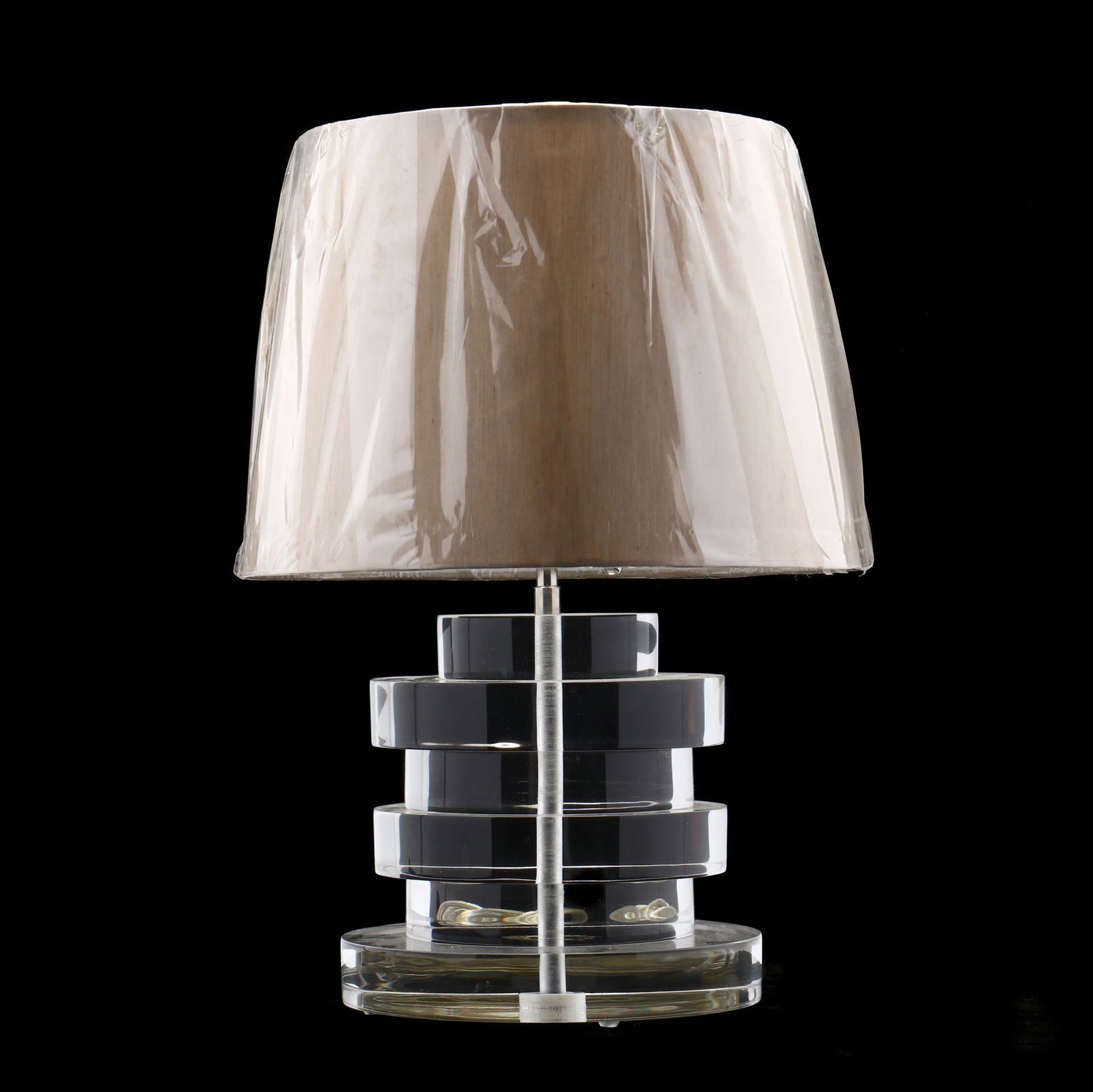 Belvedere,  Stacked Circles  Lucite Table Lamp (1 of 6)