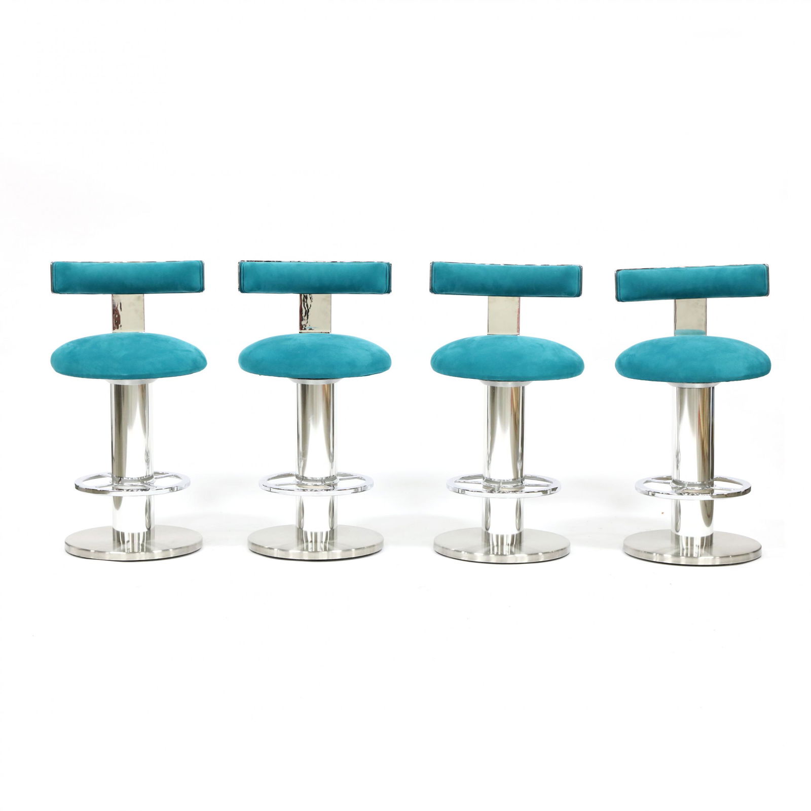 Designs for Leisure, Set of Four Chrome Barstools (1 of 5)