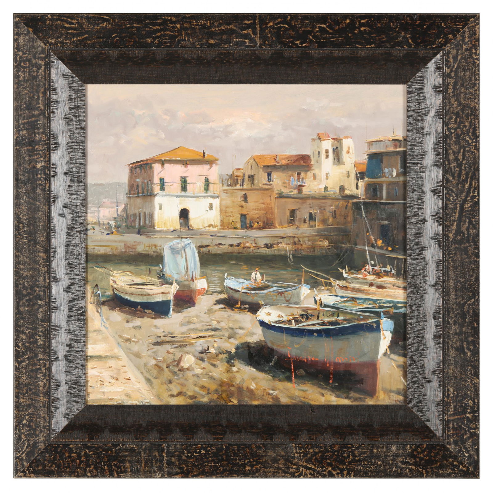 Andrea Marini (Italian, 20th Century), Harbor Scene (1 of 4)