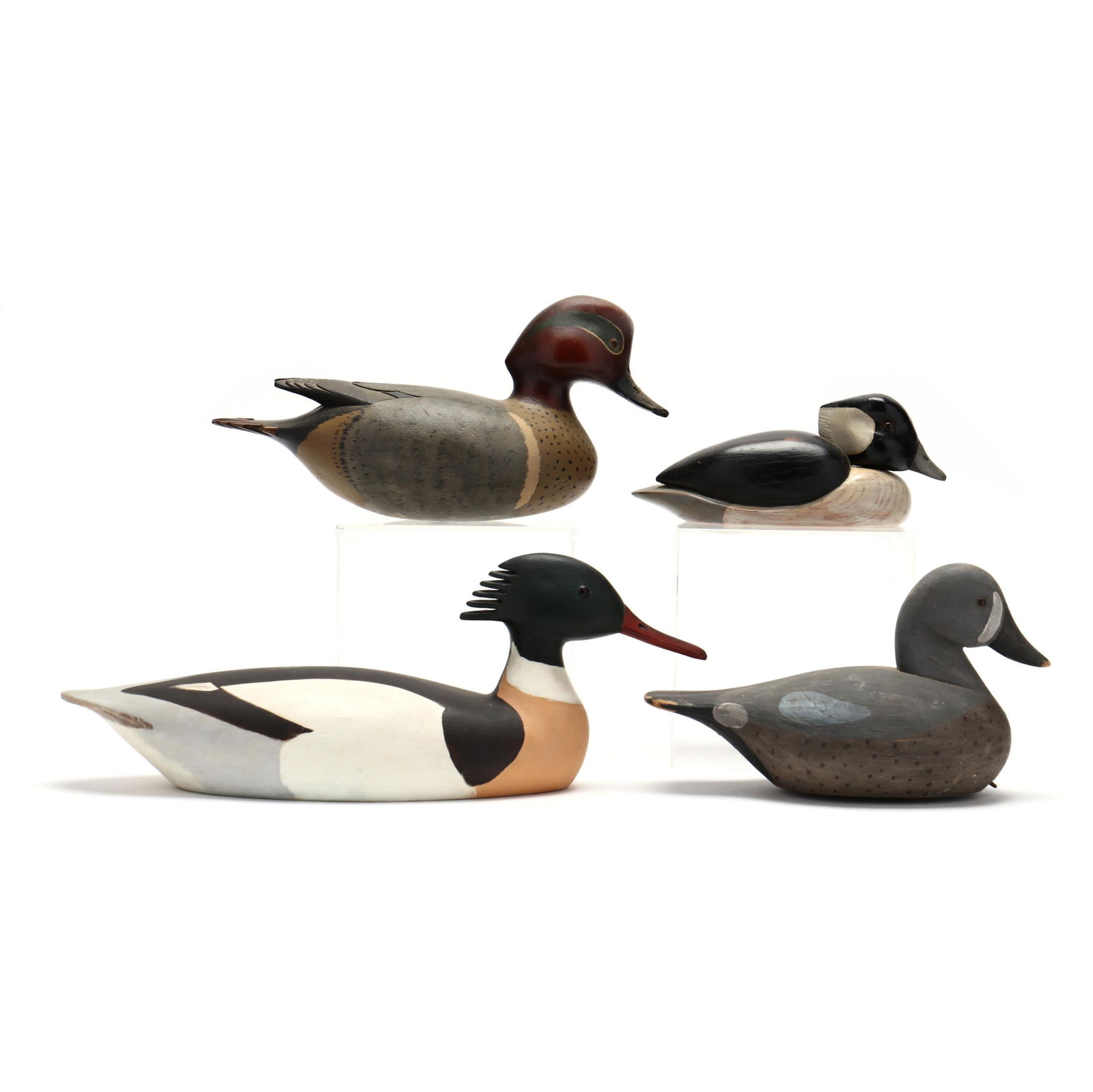 Four Vintage Signed Duck Decoys (1 of 9)