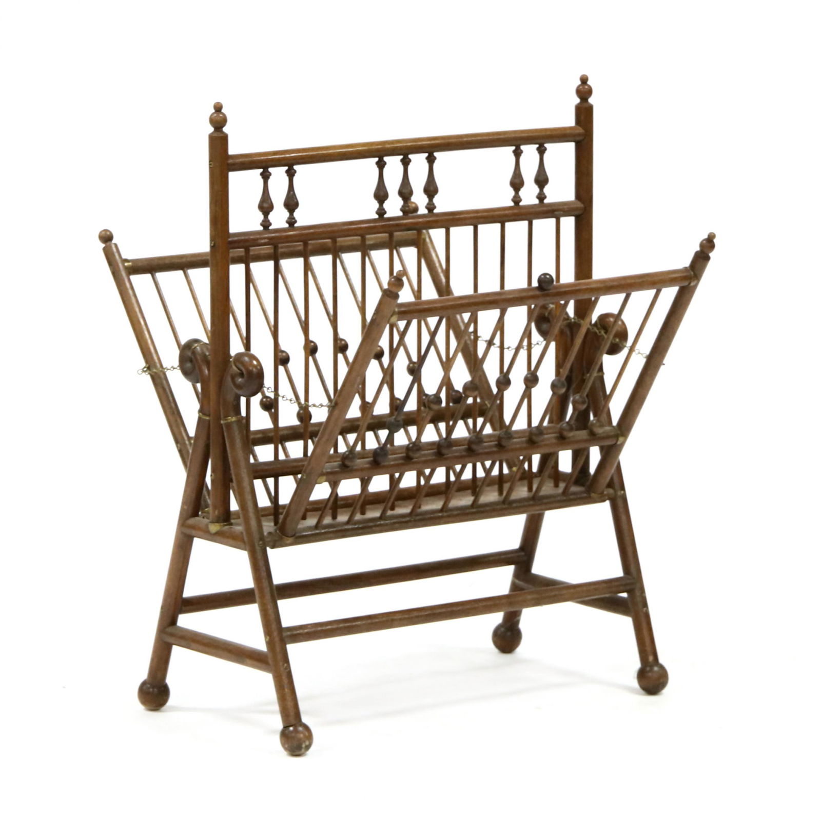 Antique American Oak Stick-and-Ball Bookstand (1 of 2)