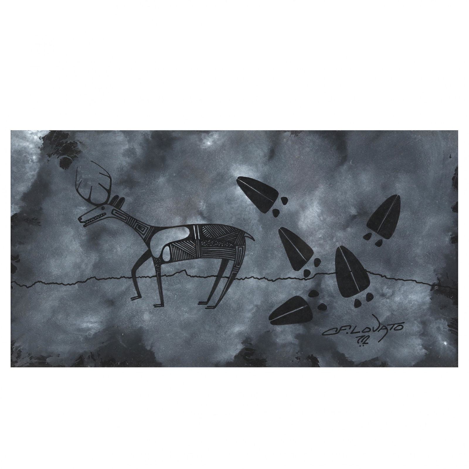 Charles Lovato (American, 1937-1987), Untitled (Deer (1 of 4)