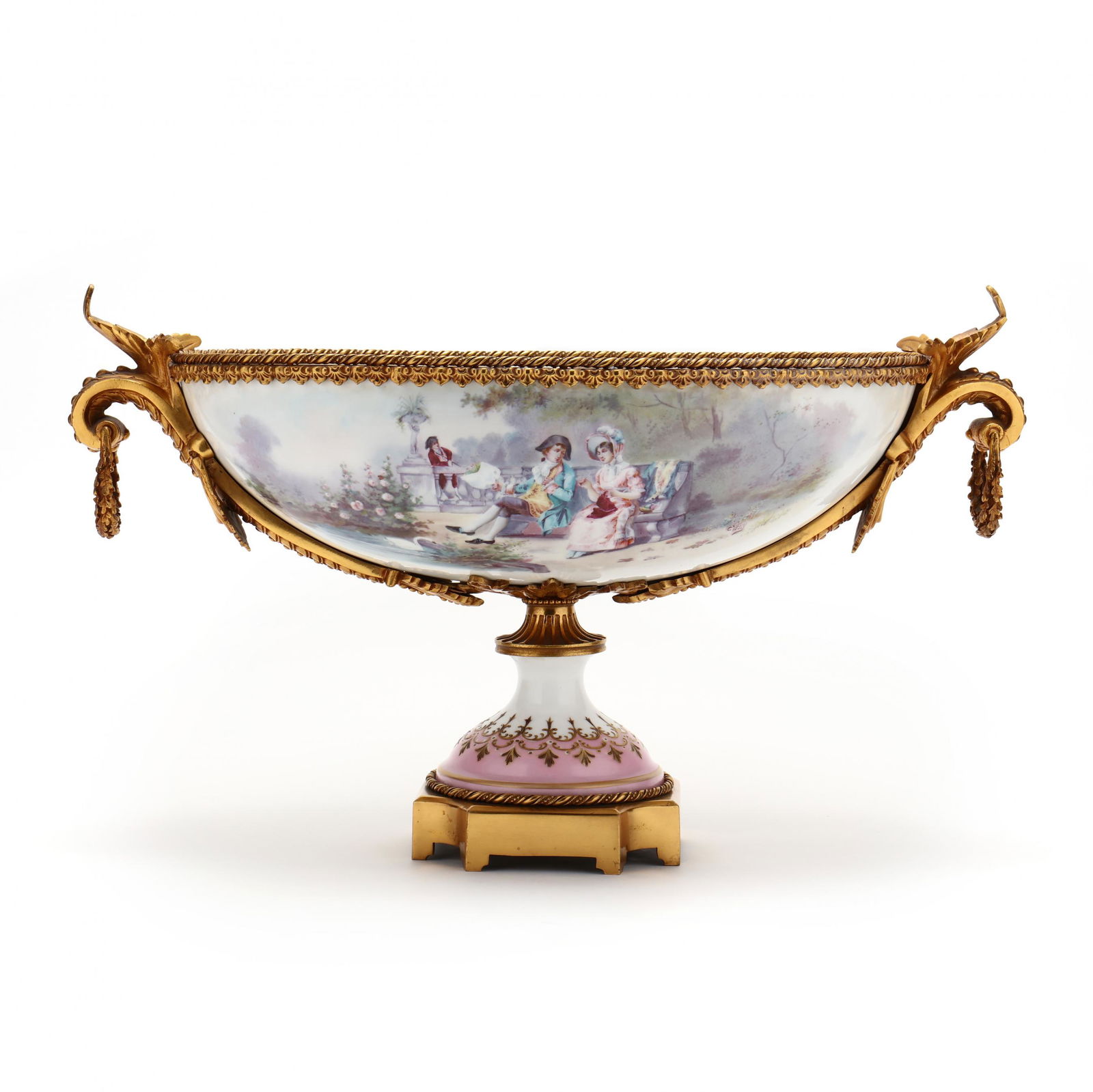 Elaborate Sevres Type Ormolu Mounted Center Bowl (1 of 10)