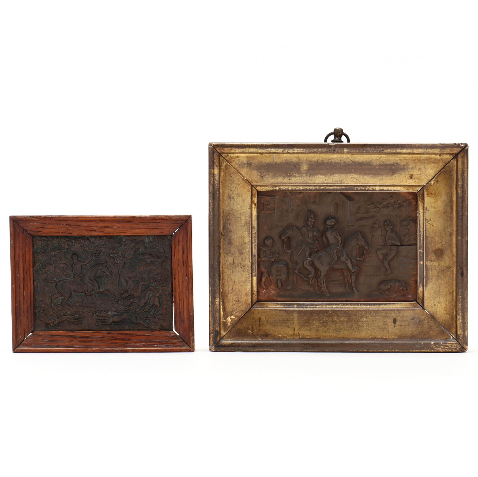 Two Small Continental Equestrian Relief Plaques (1 of 4)