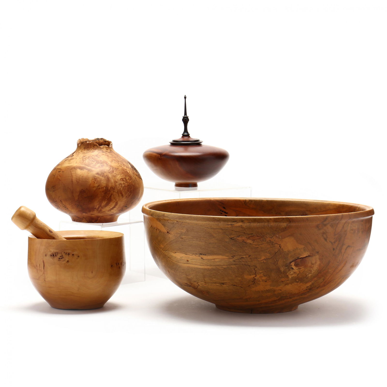 Four Signed Artistan Wood Turned Items (1 of 10)