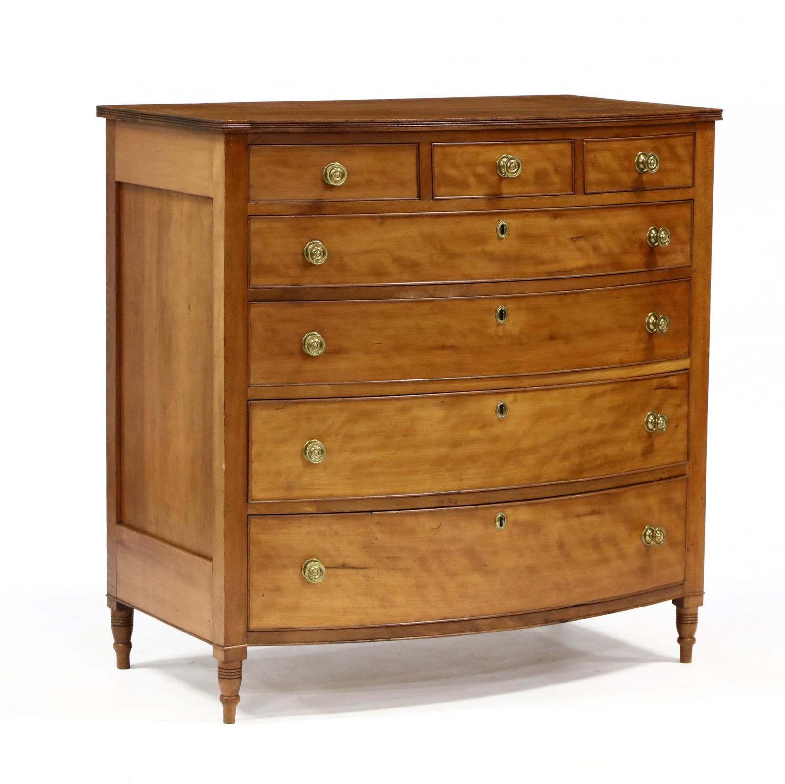 Federal Bowfront Cherry Chest of Drawers (1 of 5)