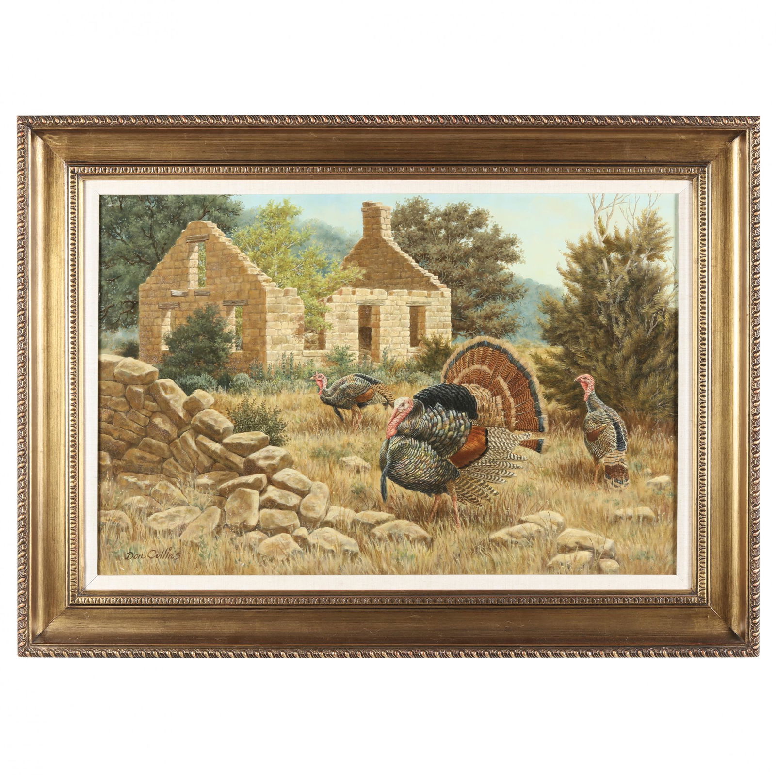 Don Collins (American, 20th Century), Wild Turkeys (1 of 3)