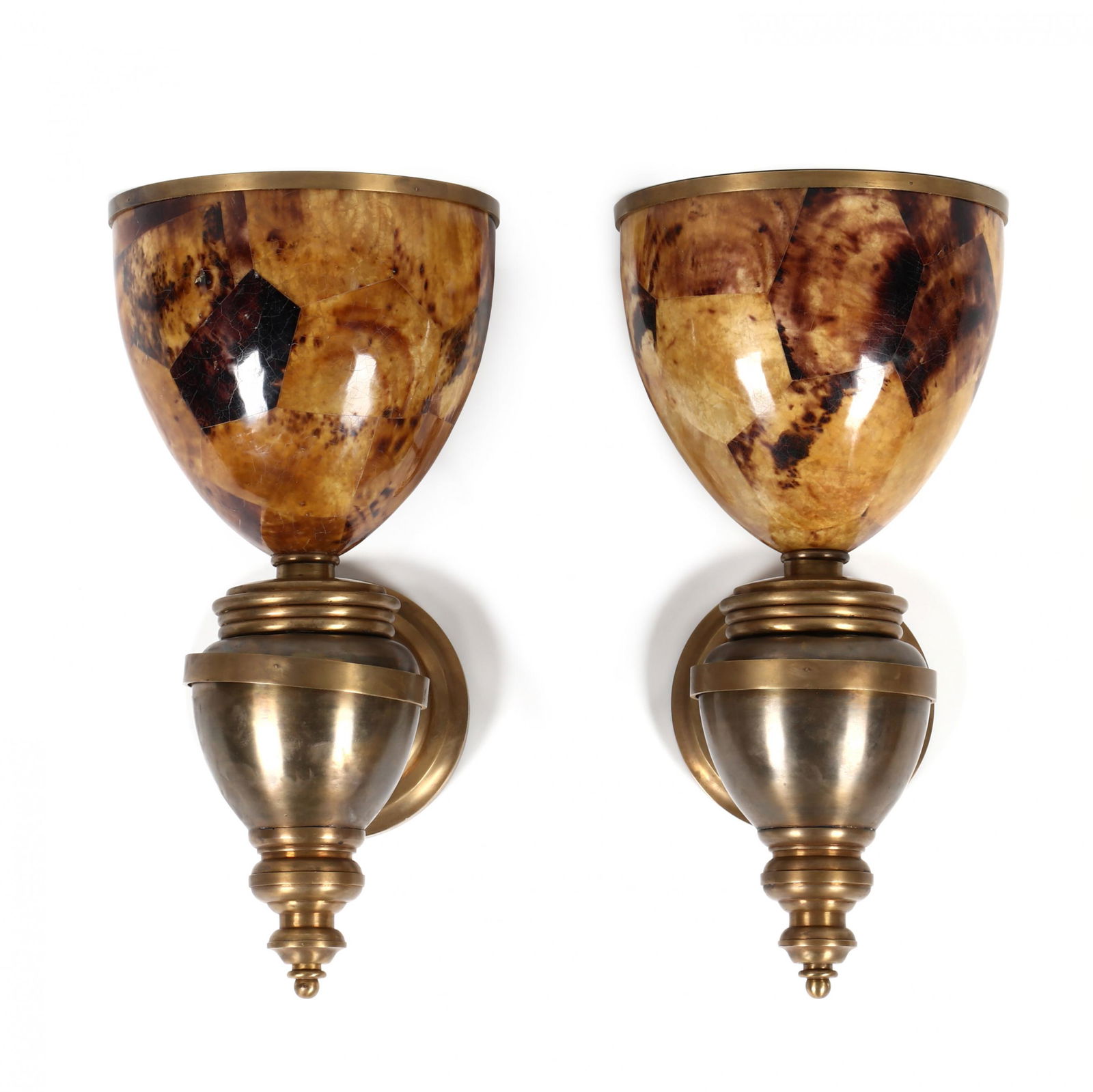 Maitland Smith, Pair of Brass Sconces (1 of 4)
