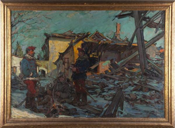 Ferenc Marton (Hg, 1884-1940), Kalemegdan: Ferenc Marton (Hg, 1884-1940), Kalemegdan oil on canvas, signed and numbered at lower right "Marton Ferenc / (416?)," an old paper label is retained on the verso reading "Fran Marton / Budapest, (??) 