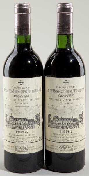 Chateau La Mission Haut-Brion: Chateau La Mission Haut-Brion - Vintage 1983 Graves 1 into neck, 1bn, 2lbsl "Concentrated and polished, this wine shows a deep color and intense aromas and flavors of cherry, mint, plum and lead penci