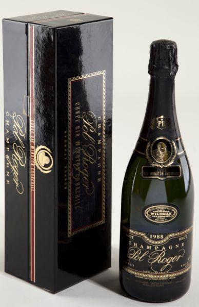 Pol Roger Vintage Champagne: Pol Roger Vintage Champagne - Vintage 1988 Cuvée Sir Winston Churchill good condition, ocb "...a massive and multifaceted youthful fruitiness dominates. In ten years this fruitiness will combine with