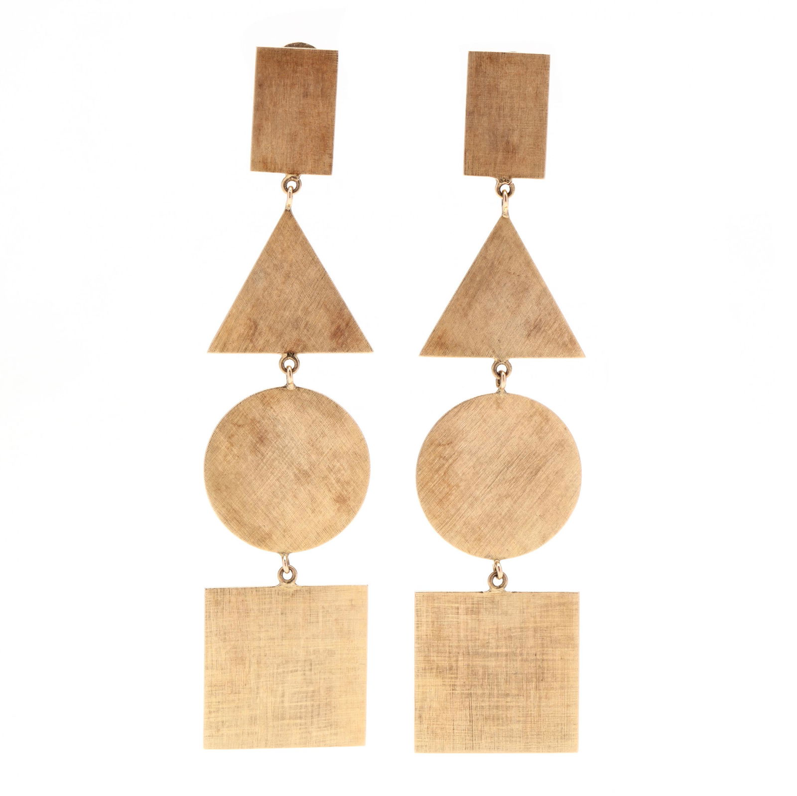 Gold Geometric Dangle Earrings (1 of 3)