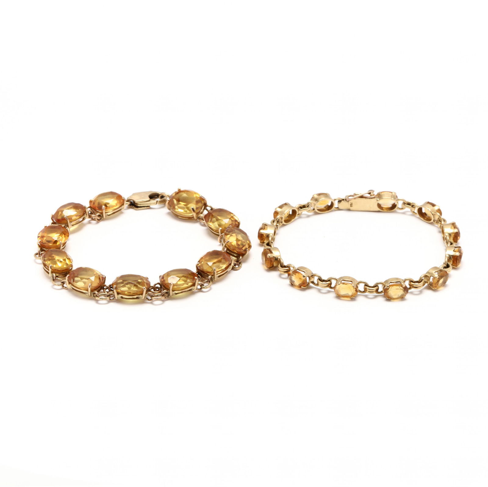 Two Gold and Citrine Bracelets (1 of 3)