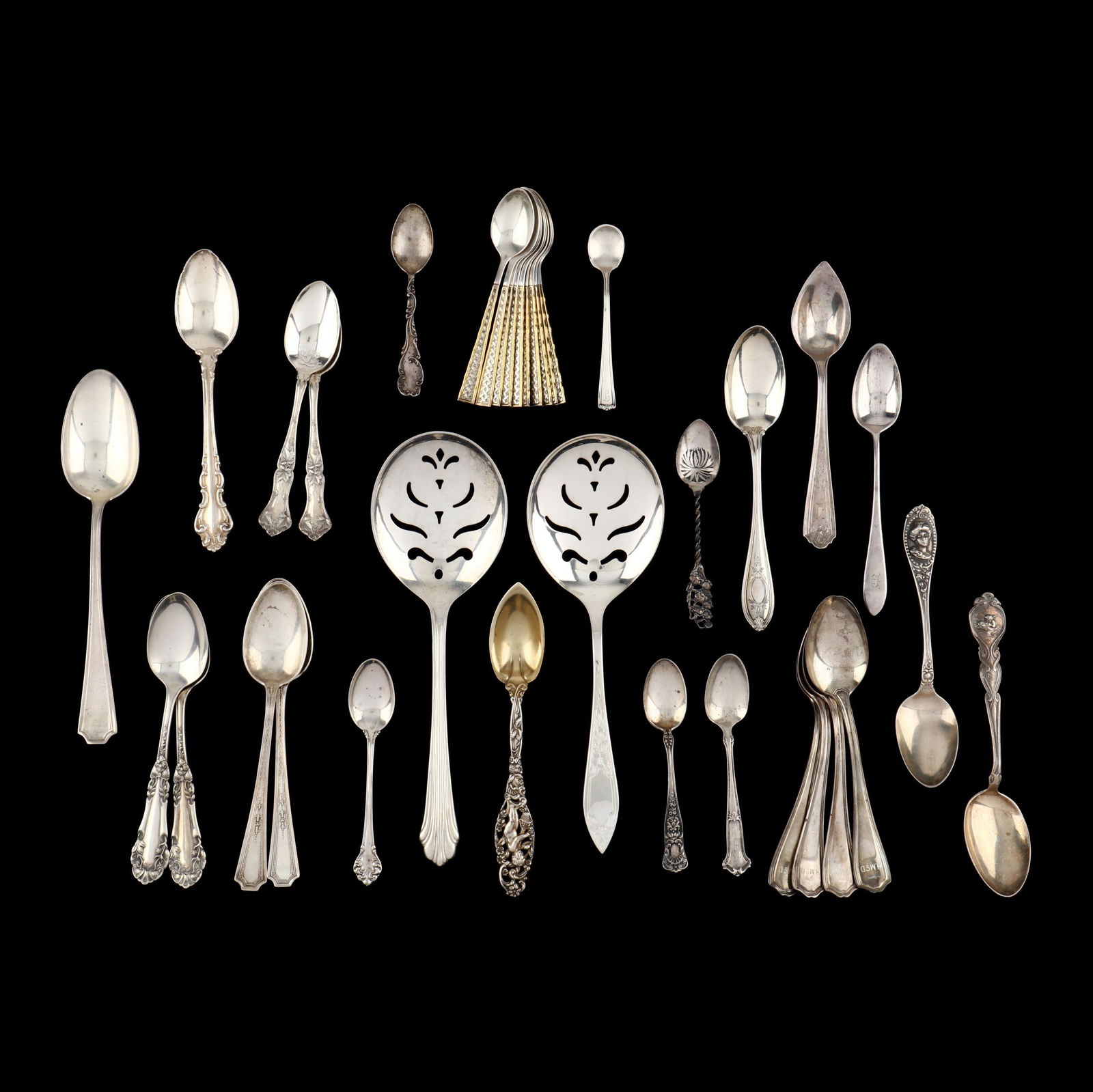 A Grouping of American Sterling Silver Spoons and (1 of 8)