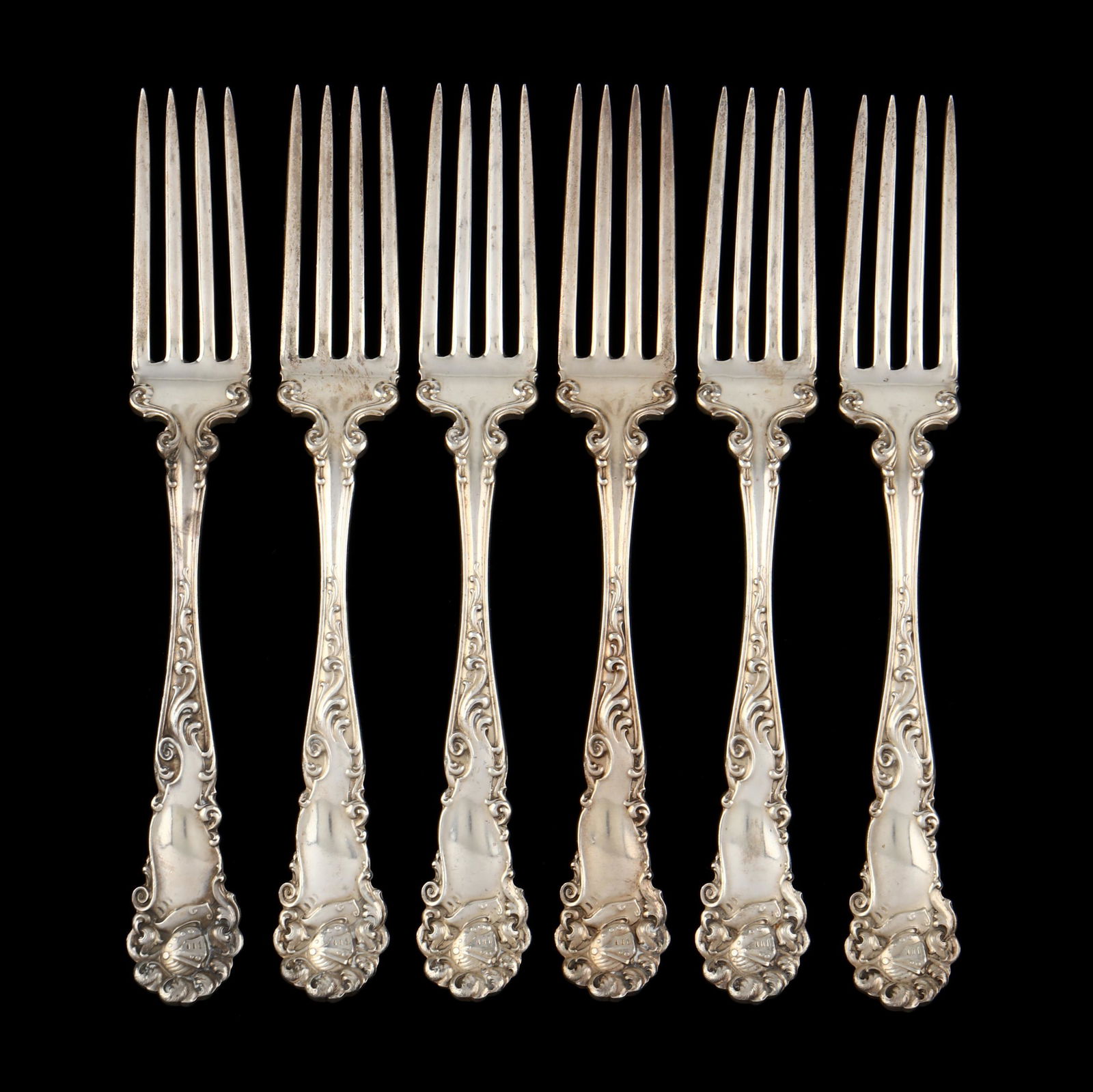 Six Alvin  Edward VII  Sterling Silver Forks (1 of 3)