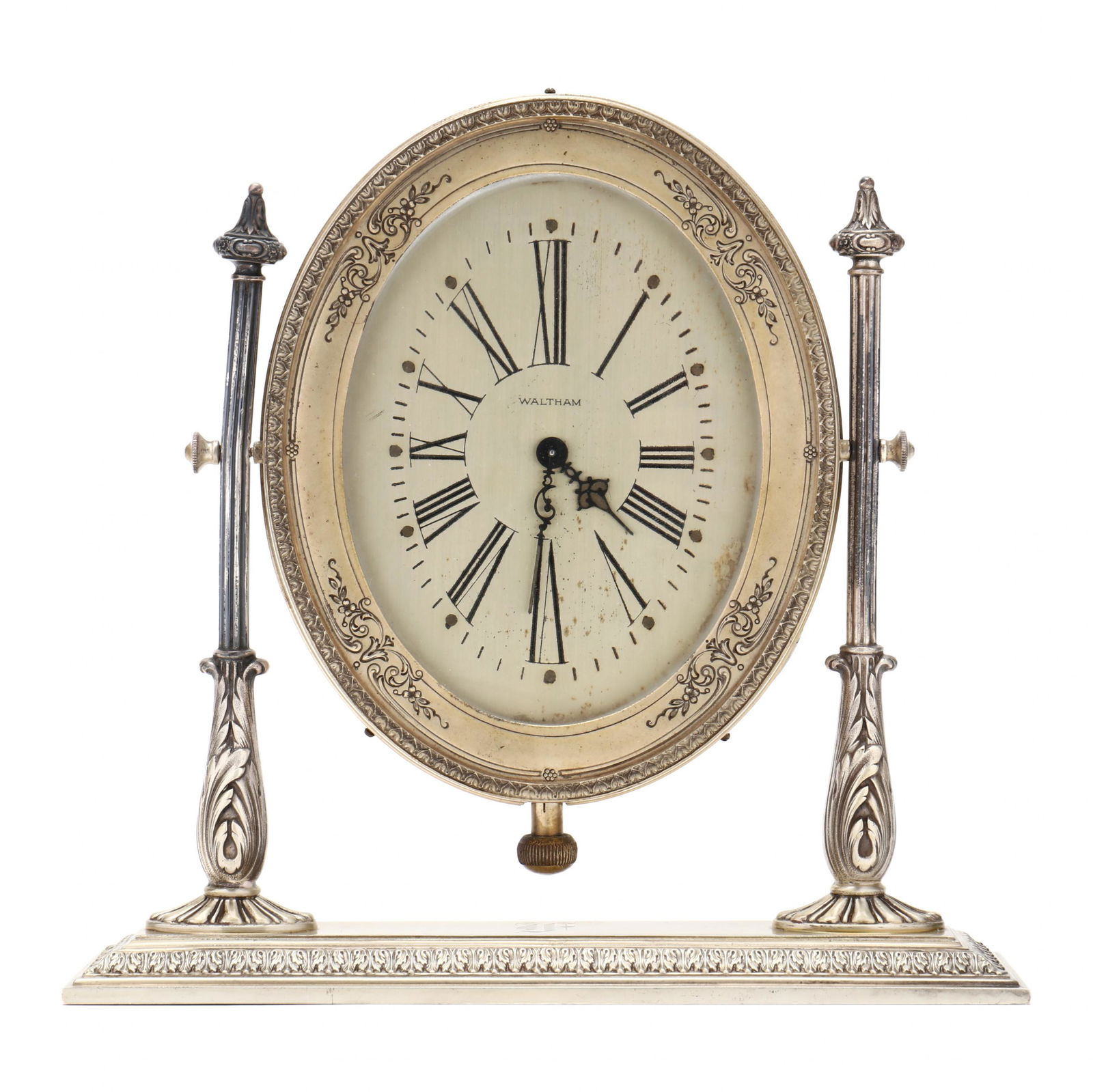Reed & Barton  Waltham  Sterling Silver Desk Tilt Clock (1 of 10)